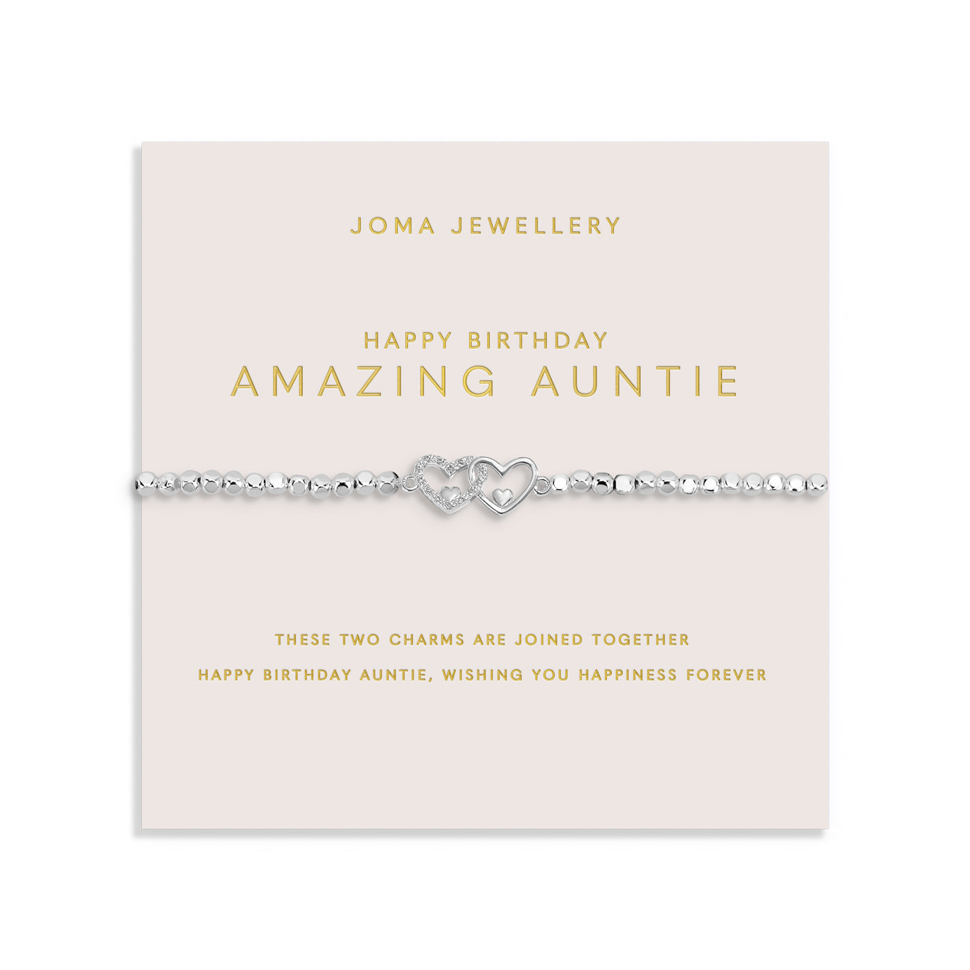 Forever Yours 'Happy Birthday Amazing Auntie' Silver Plated Bracelet