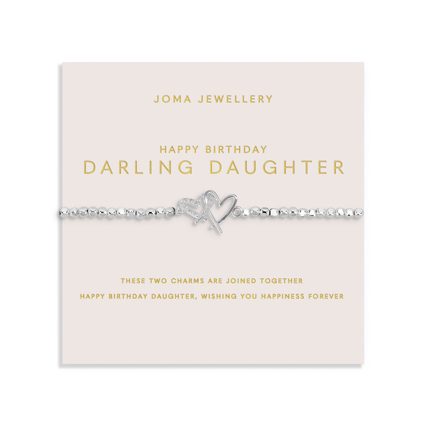 Forever Yours 'Happy Birthday Darling Daughter' Silver Plated Bracelet