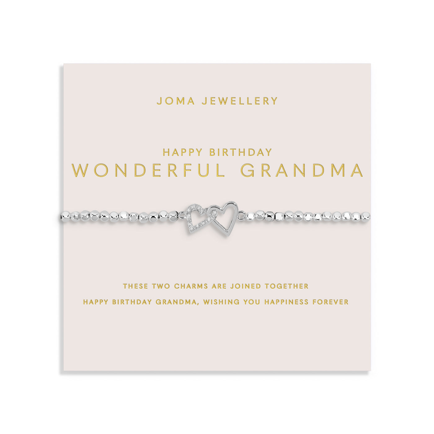 Forever Yours 'Happy Birthday Wonderful Grandma' Silver Plated Bracelet