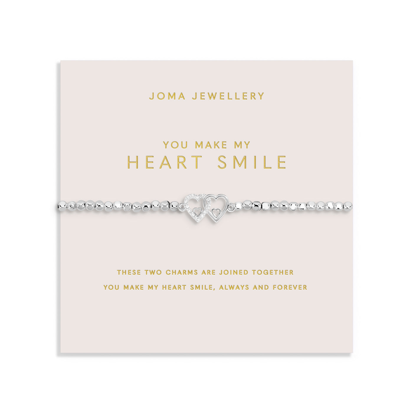 Forever Yours 'You Make My Heart Smile' Silver Plated Bracelet