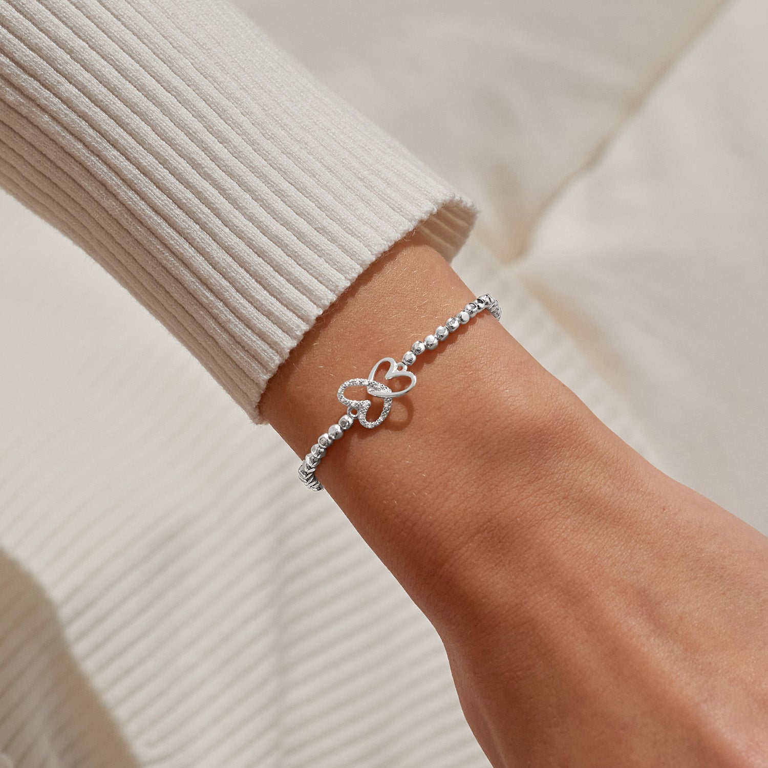 Forever Yours 'You Are Beautiful' Silver Plated Bracelet