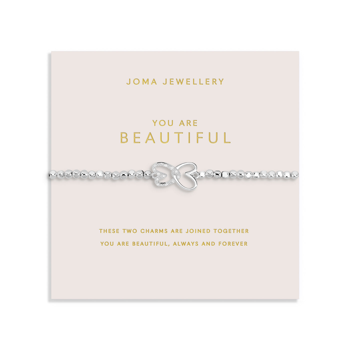 Forever Yours 'You Are Beautiful' Silver Plated Bracelet