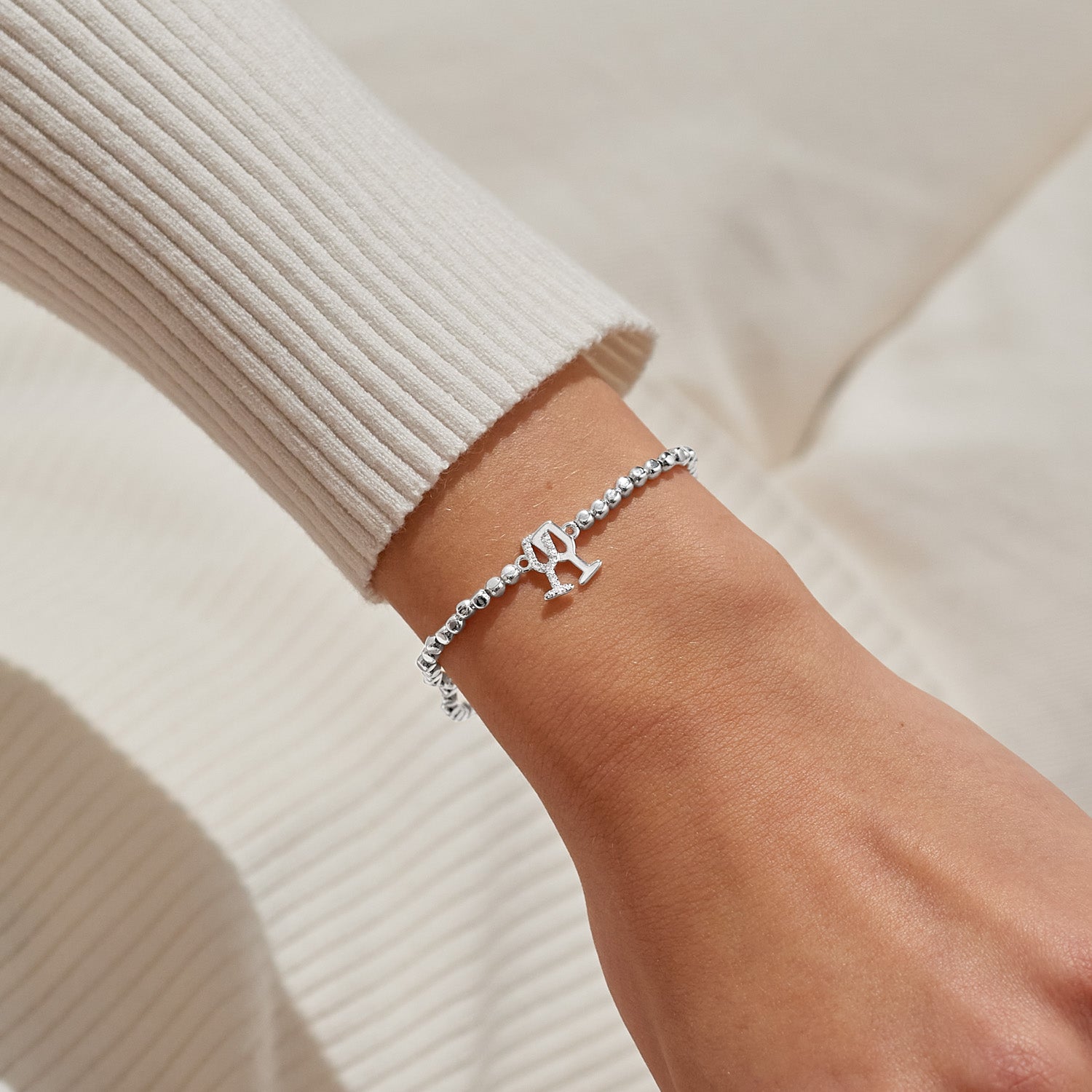 Forever Yours 'Sparkle Like Champagne' Silver Plated Bracelet