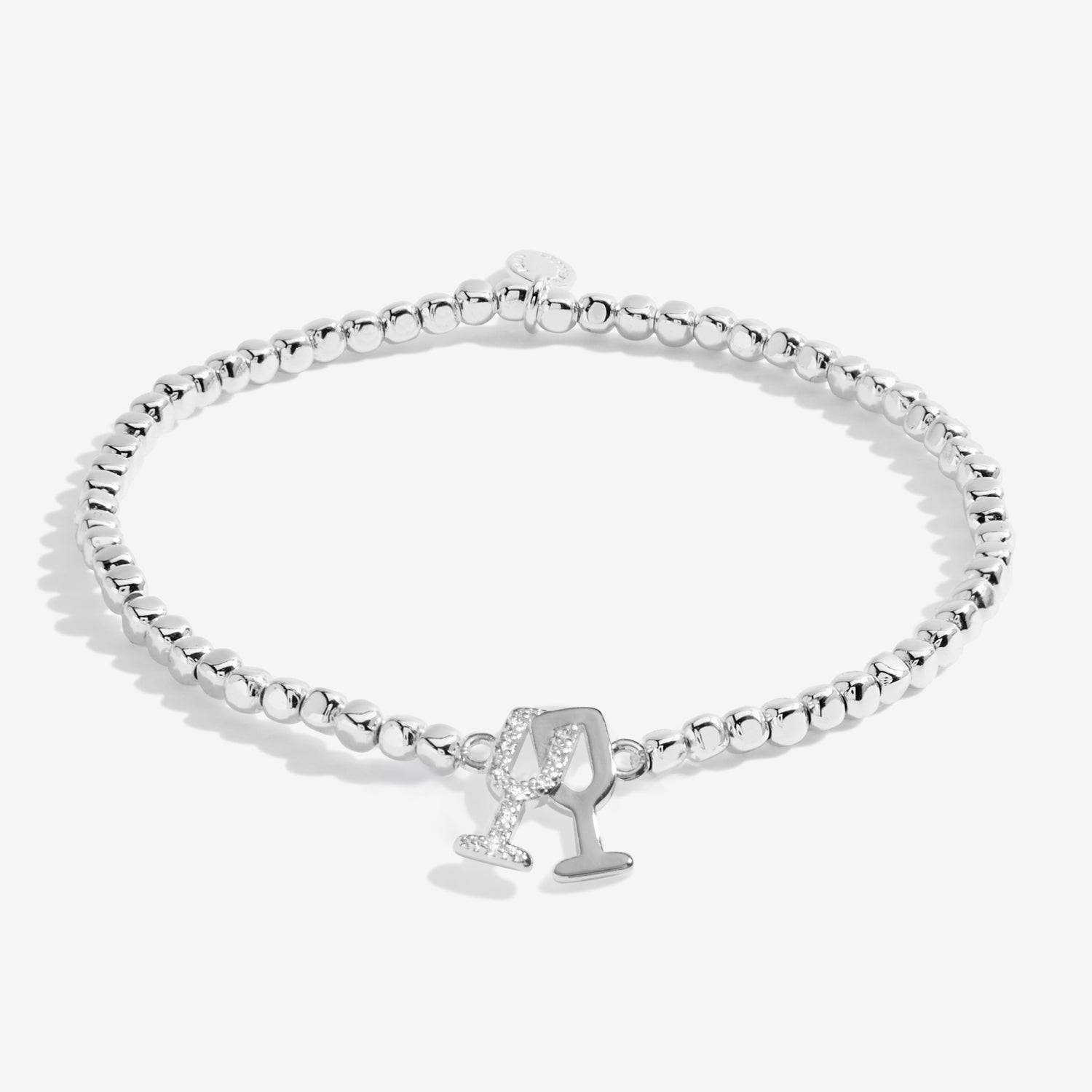 Forever Yours 'Sparkle Like Champagne' Silver Plated Bracelet