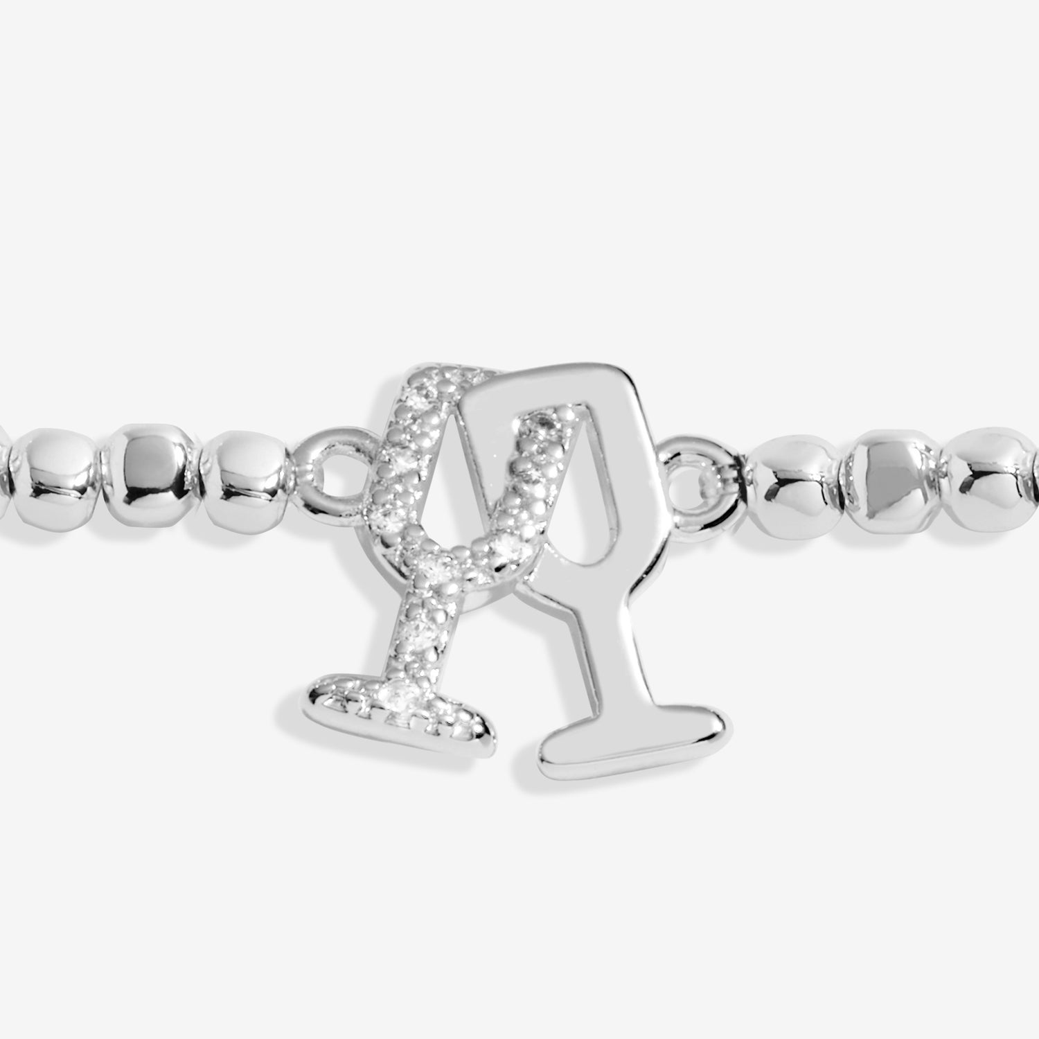 Forever Yours 'Sparkle Like Champagne' Silver Plated Bracelet