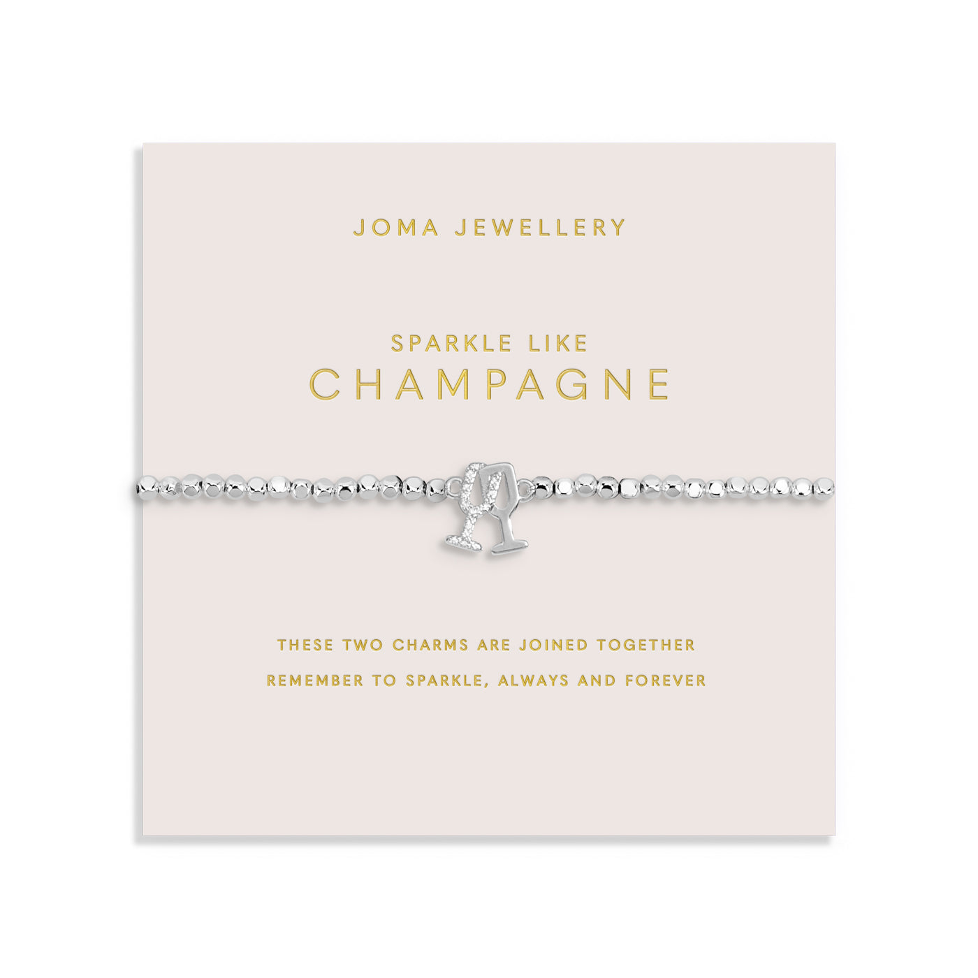 Forever Yours 'Sparkle Like Champagne' Silver Plated Bracelet