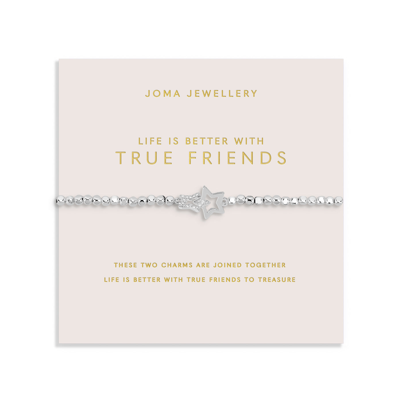 Forever Yours 'Life Is Better With True Friends' Silver Plated Bracelet