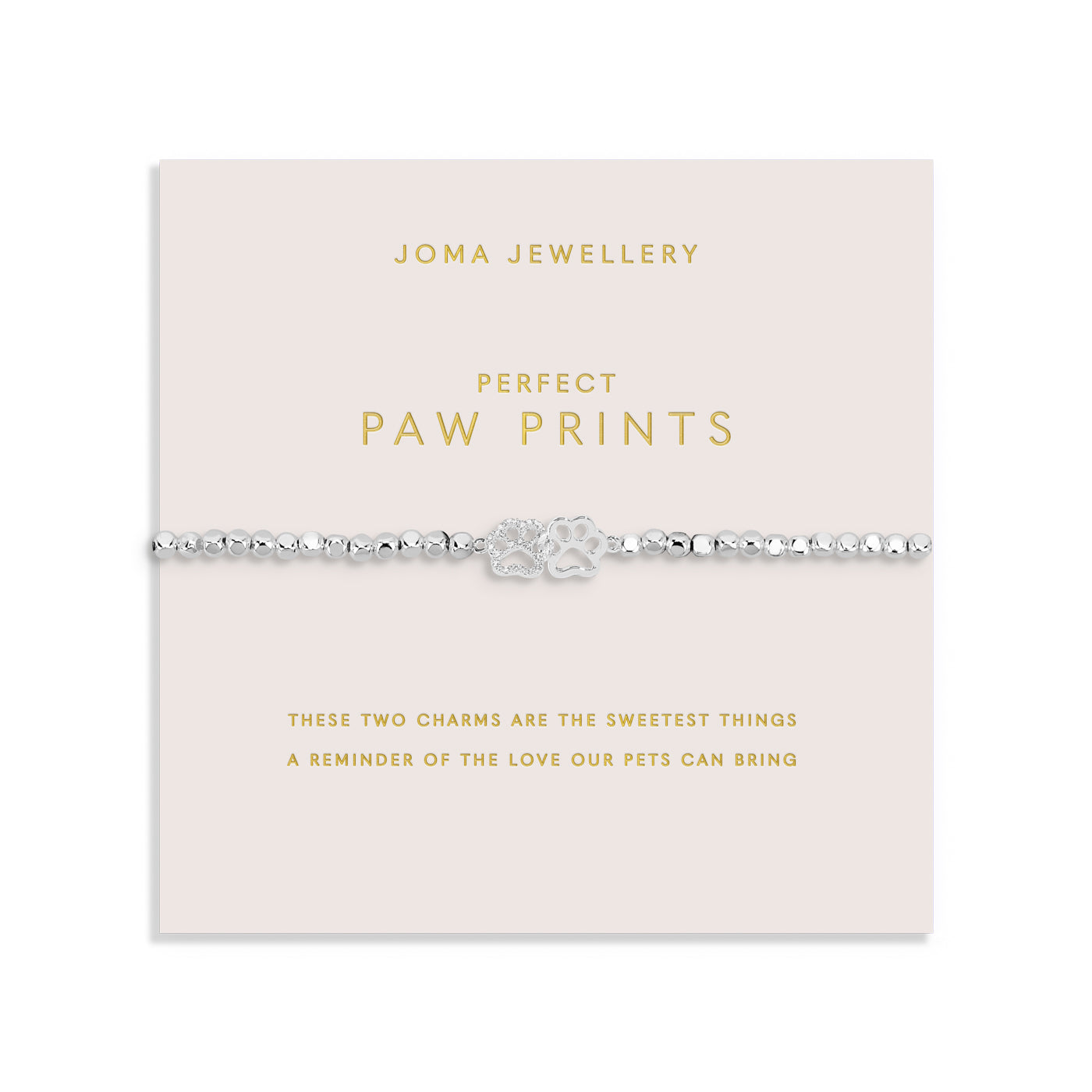 Forever Yours 'Perfect Paw Print' Silver Plated Bracelet