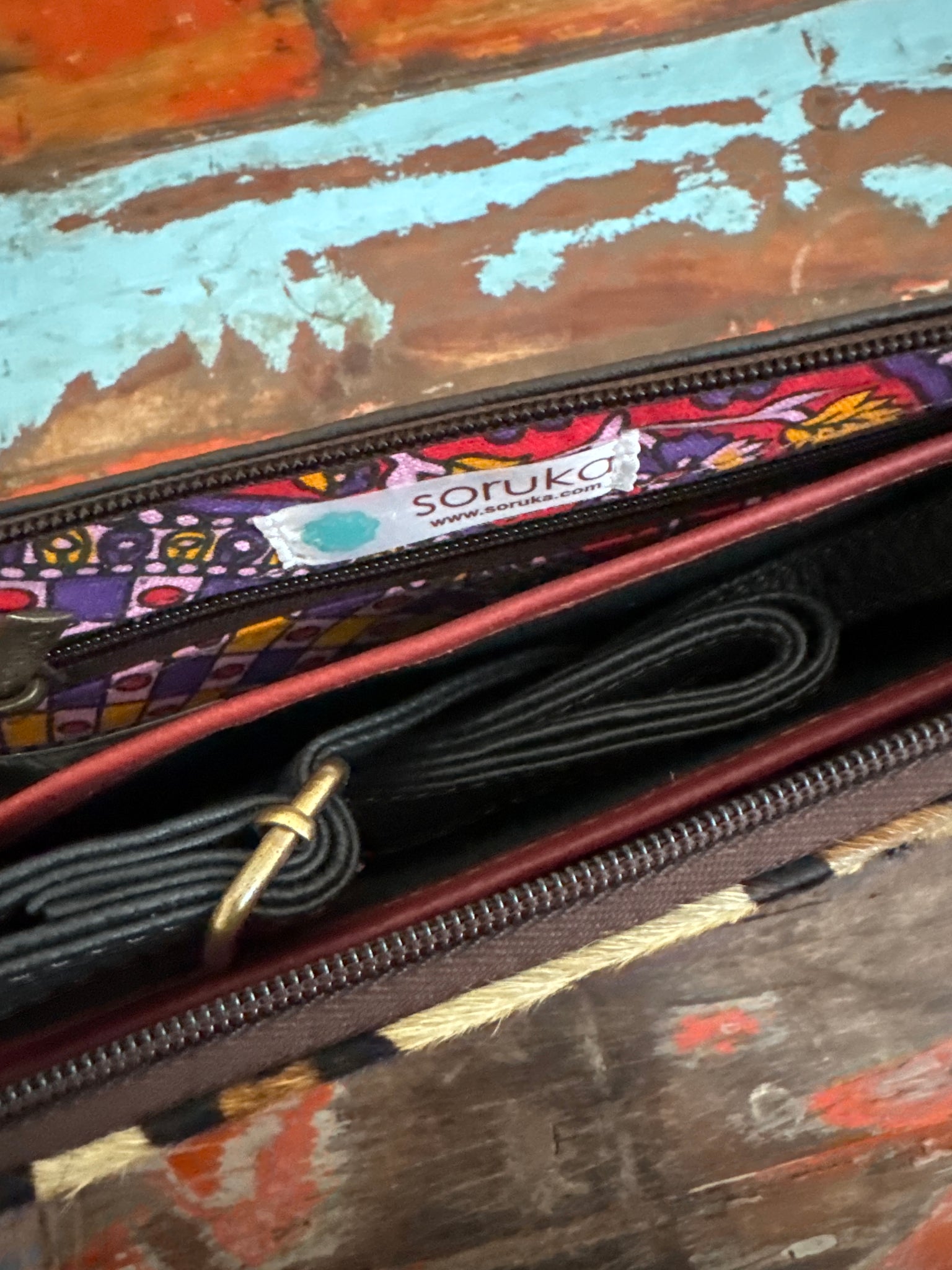 Meredith Bag - Greens & Animal Print - Soruka
