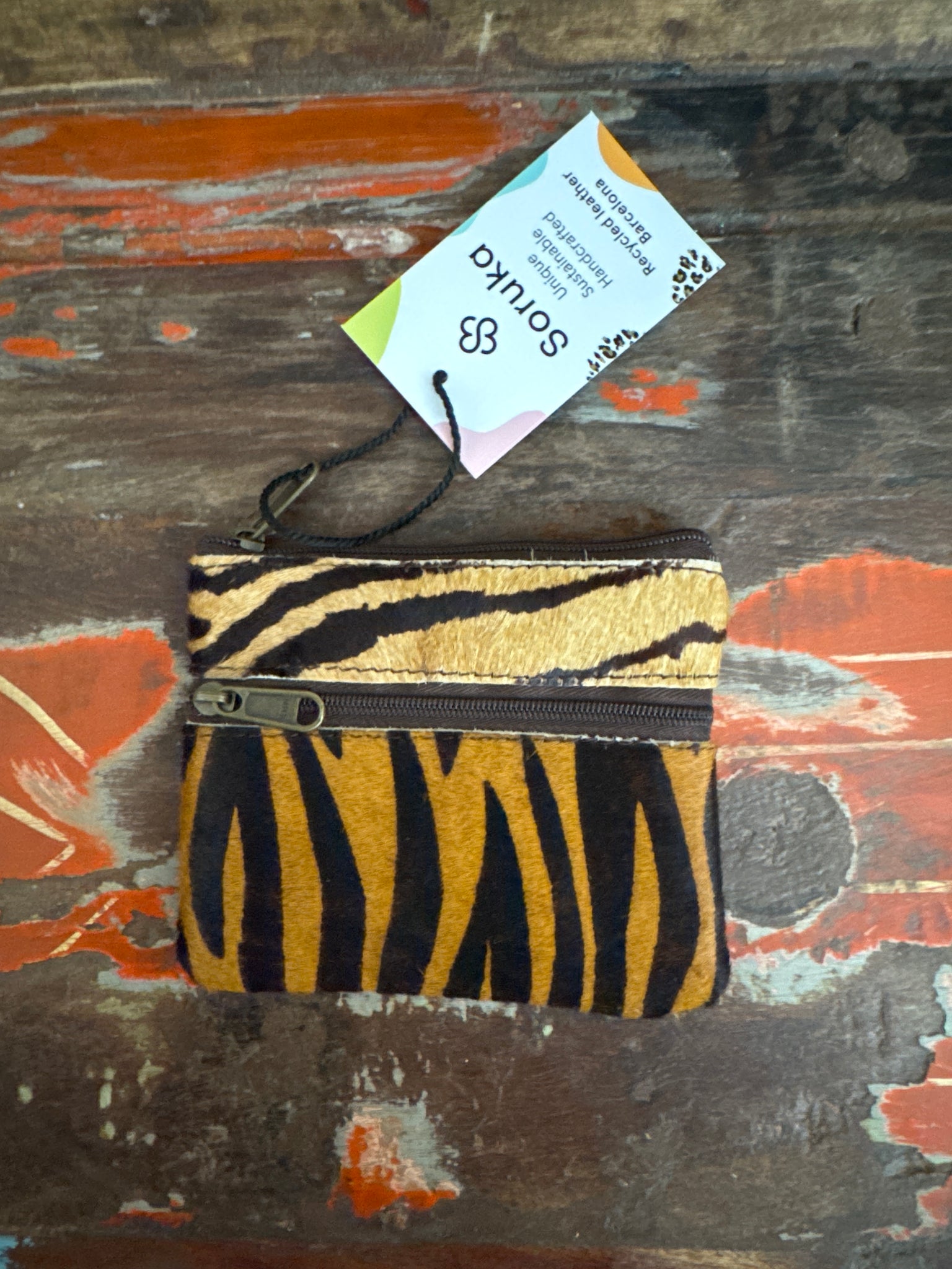 Ari Leather Purse - Animal Print - Soruka