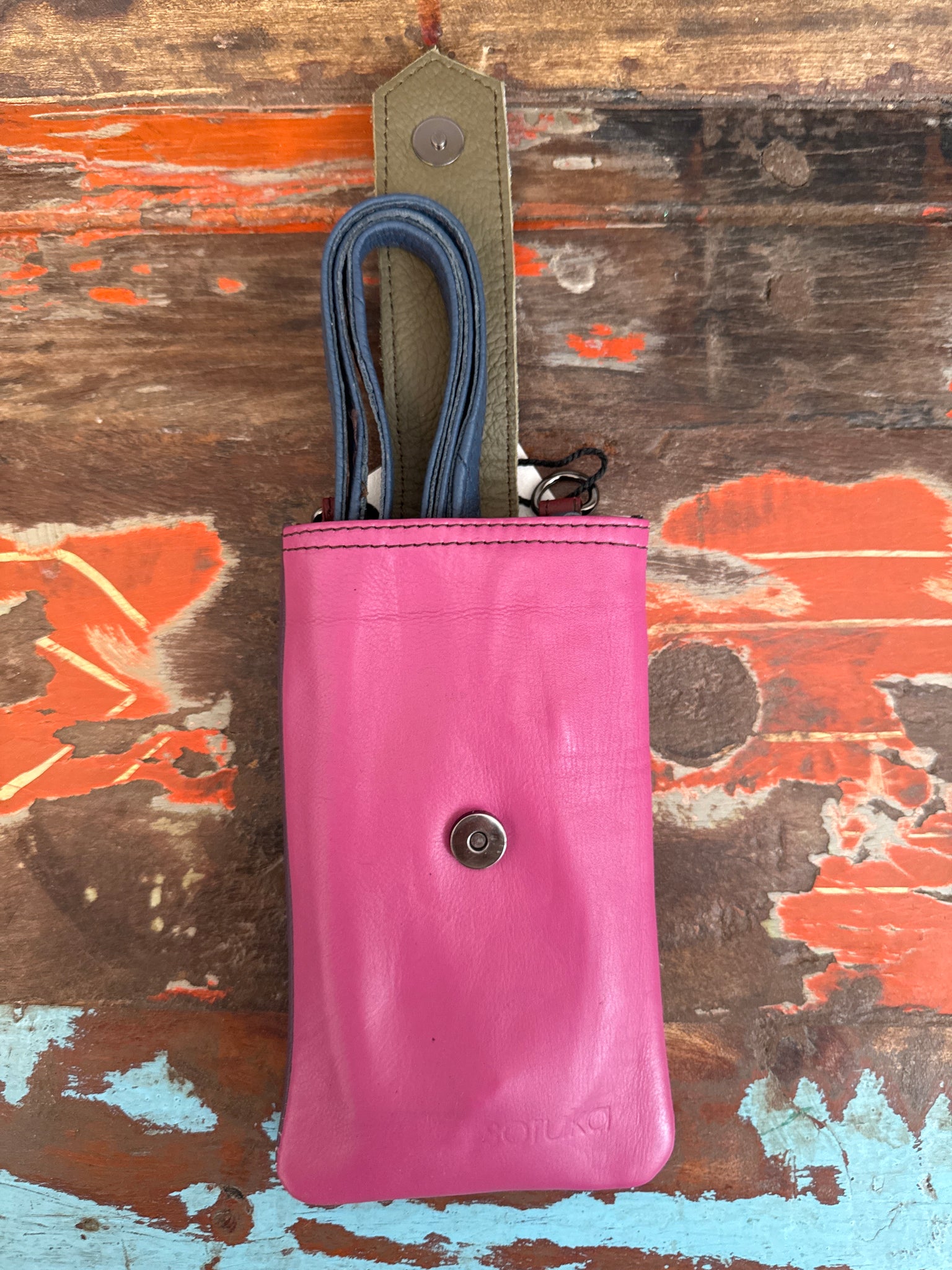 Zoe Phone Bag - Pink & Animal Print - Soruka