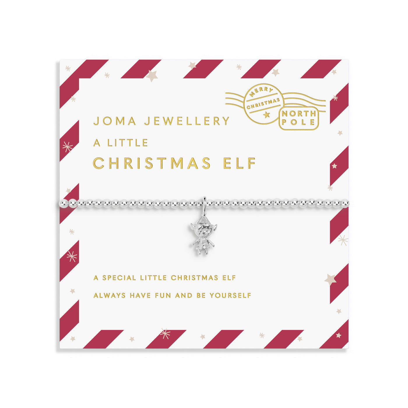 Love From Santa 'Christmas Elf' Silver Plated Bracelet