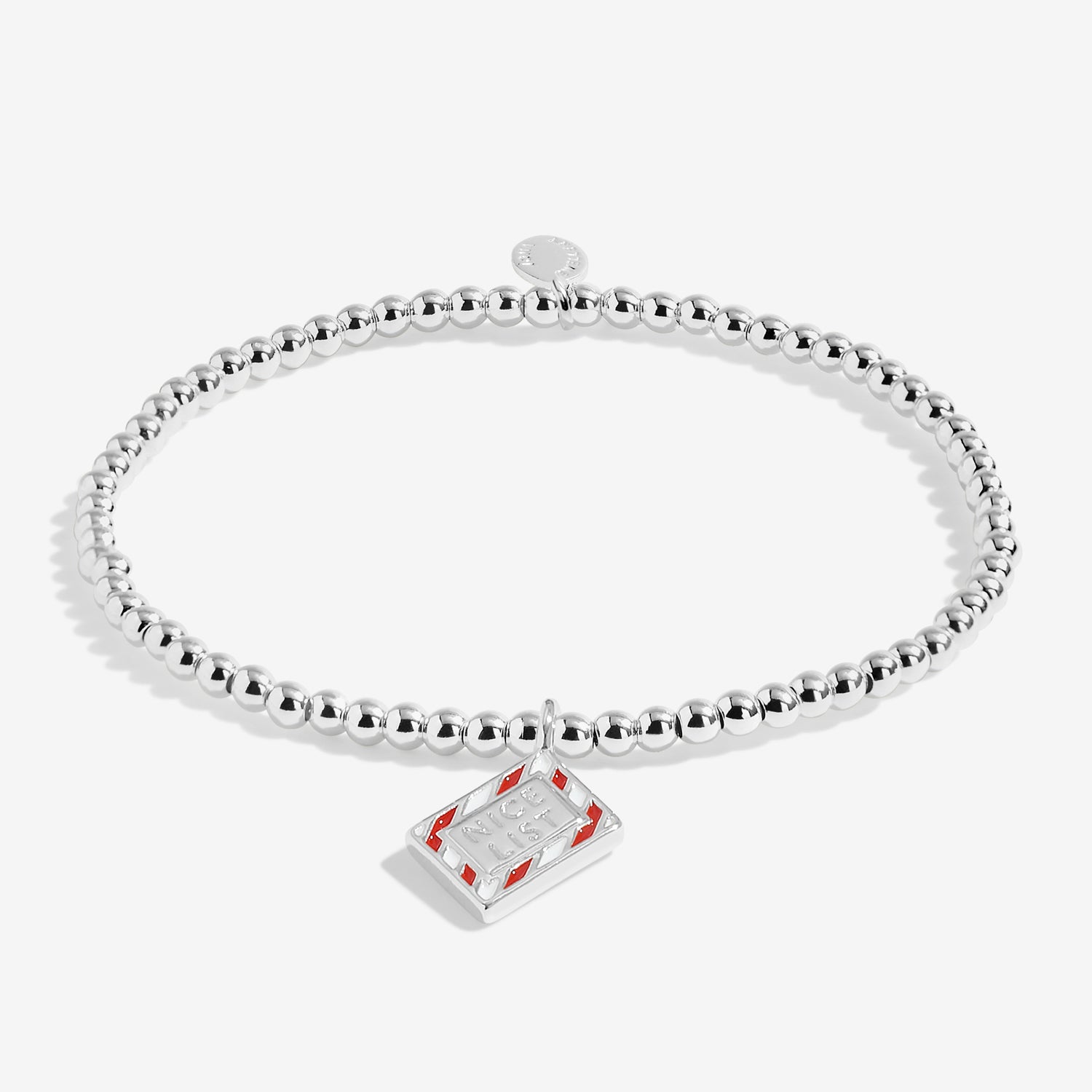 Love From Santa 'You'Re On The Nice List' Silver Plated Bracelet