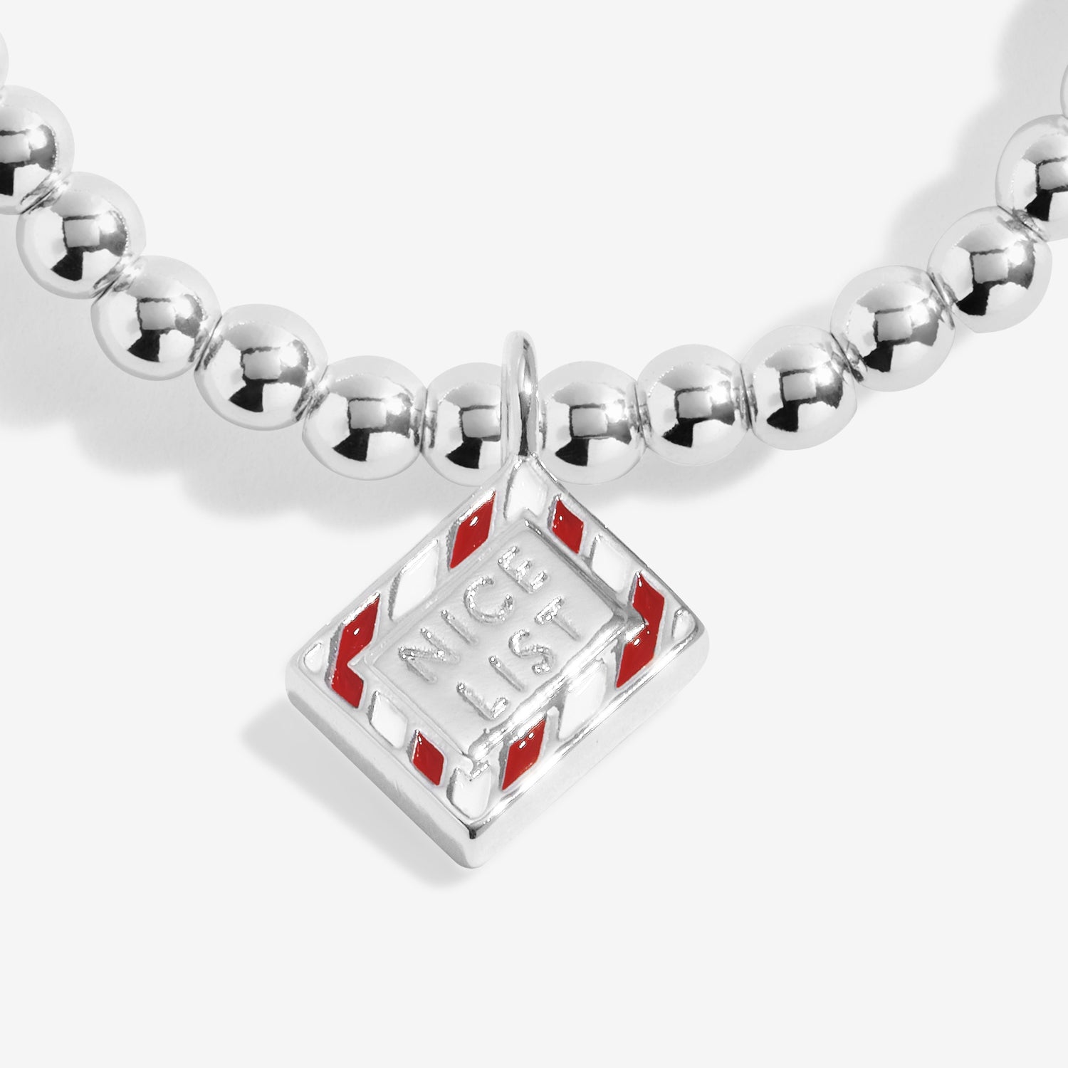 Love From Santa 'You'Re On The Nice List' Silver Plated Bracelet