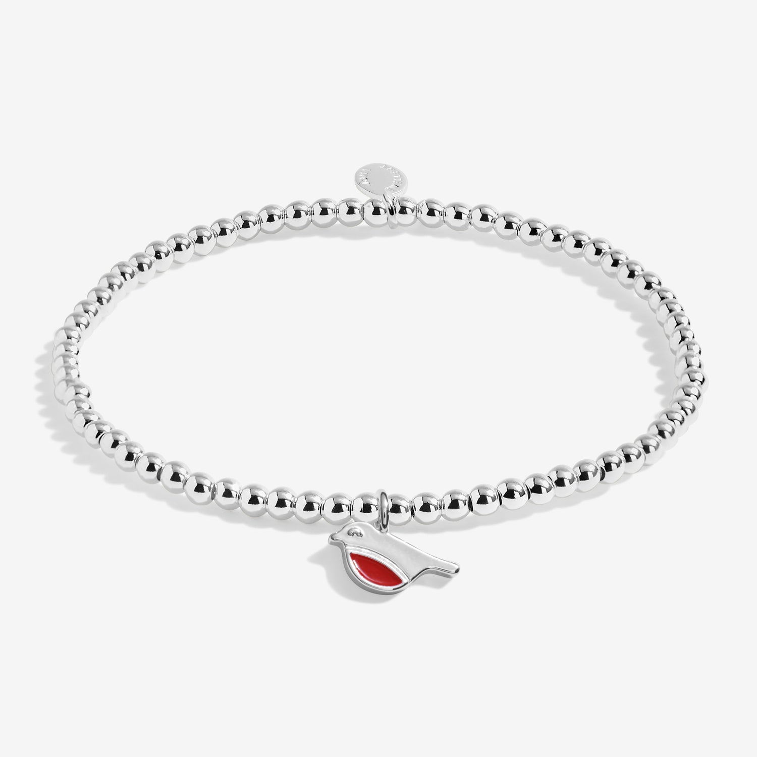 Kids' Christmas Cracker 'Christmas Robin' Silver Plated Bracelet