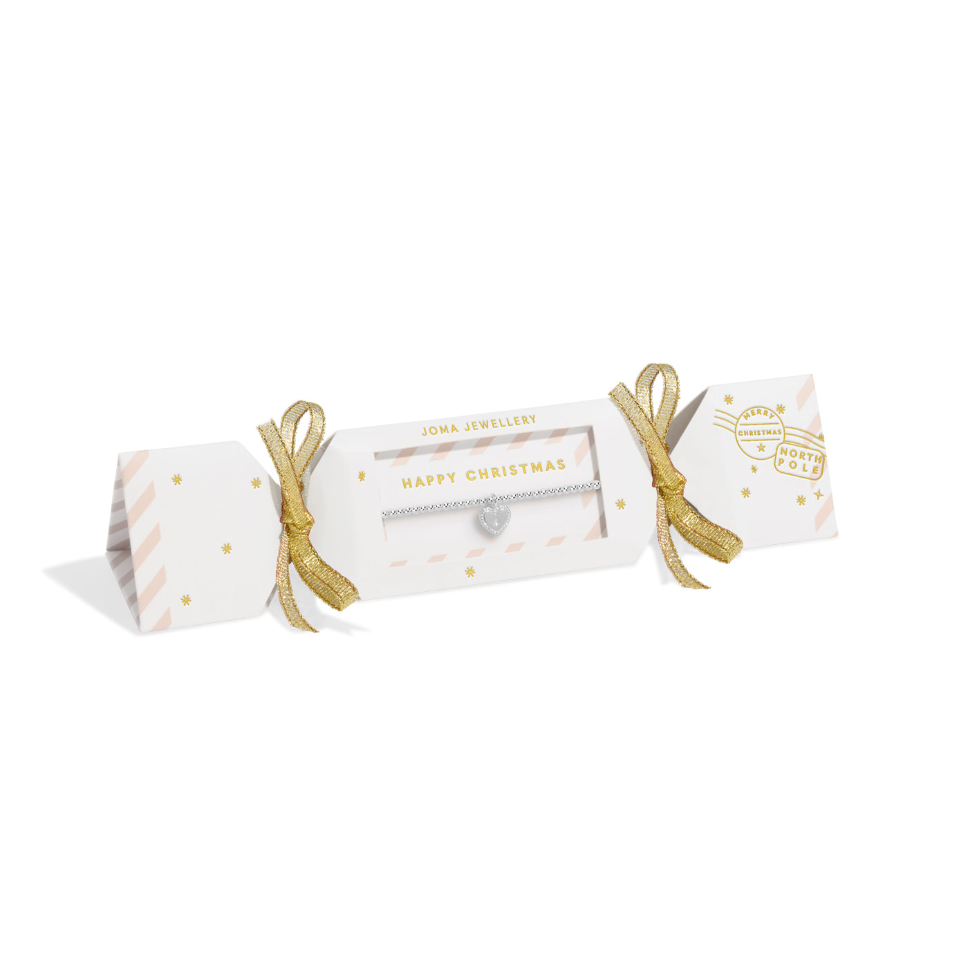 Kids' Christmas Cracker 'Happy Christmas' Silver Plated Bracelet