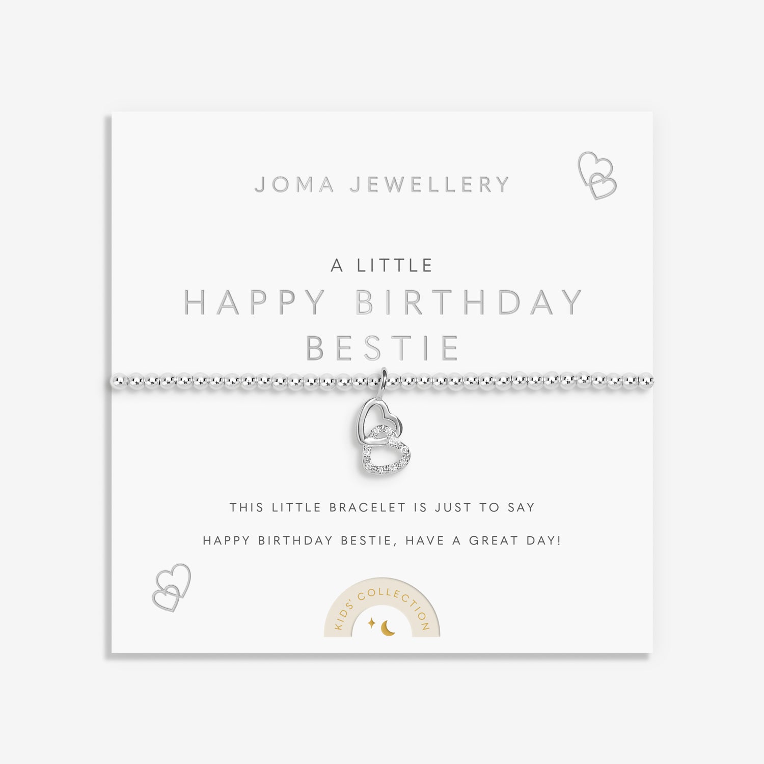Children's ' A Little 'Happy Birthday Bestie' Silver Plated Bracelet