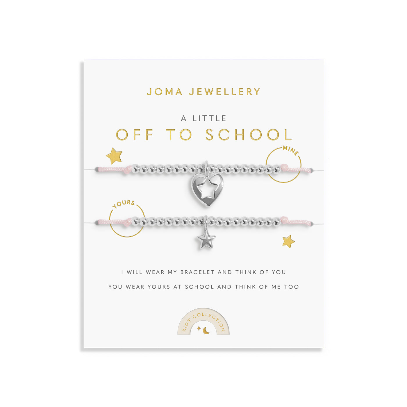 Duo A Little 'Off To School' Silver Plated Two Bracelets