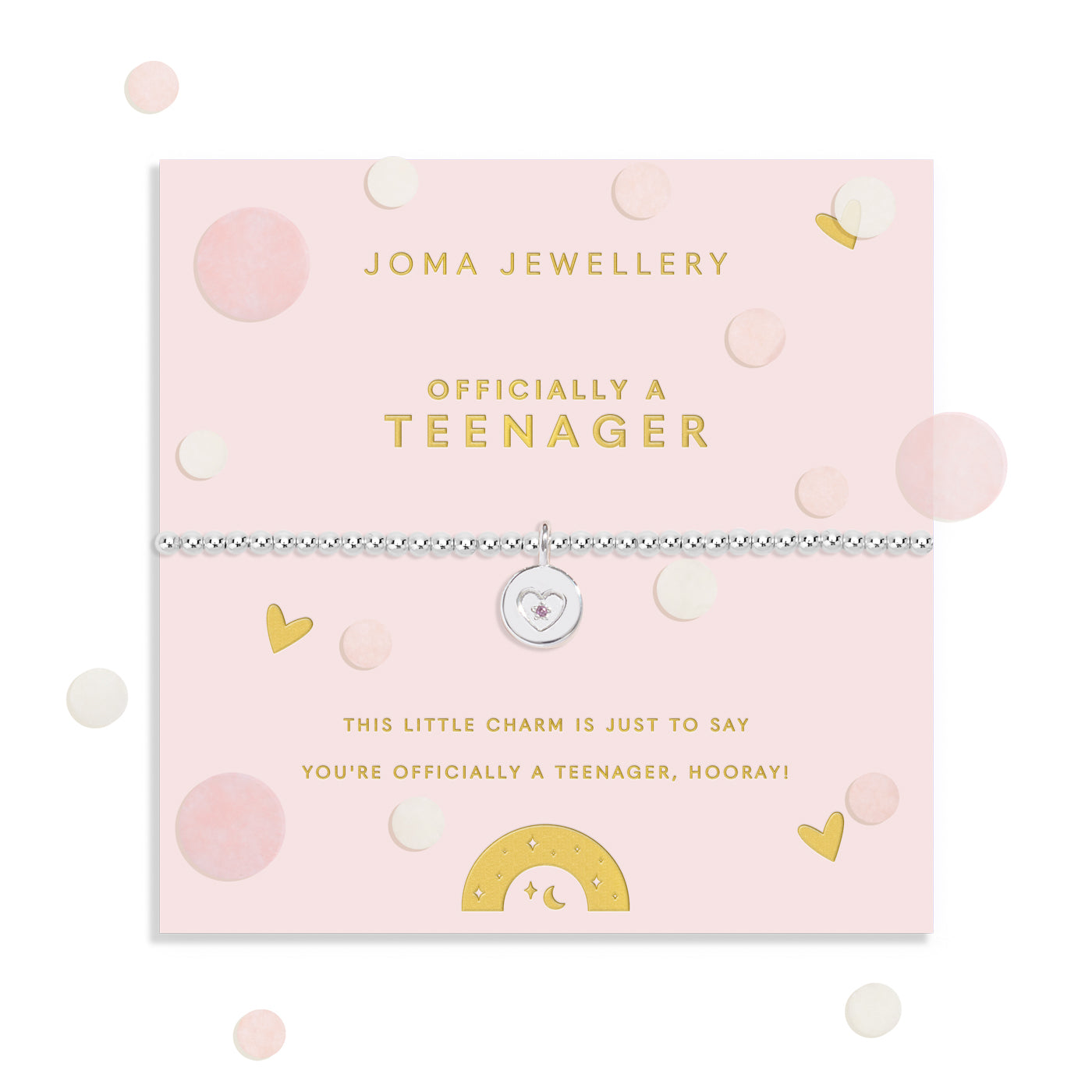 Children's ' Confetti A Little 'Officially A Teenager' Silver Plated Bracelet