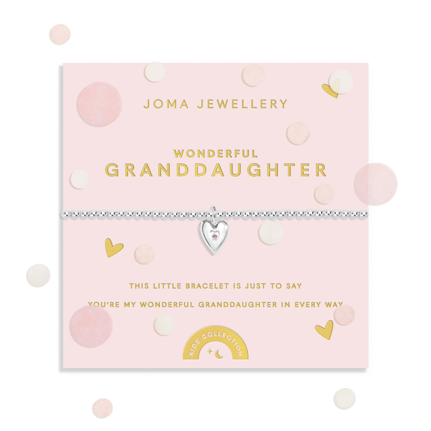 Children's  Confetti A Little 'Wonderful Granddaughter' Silver Plated Bracelet