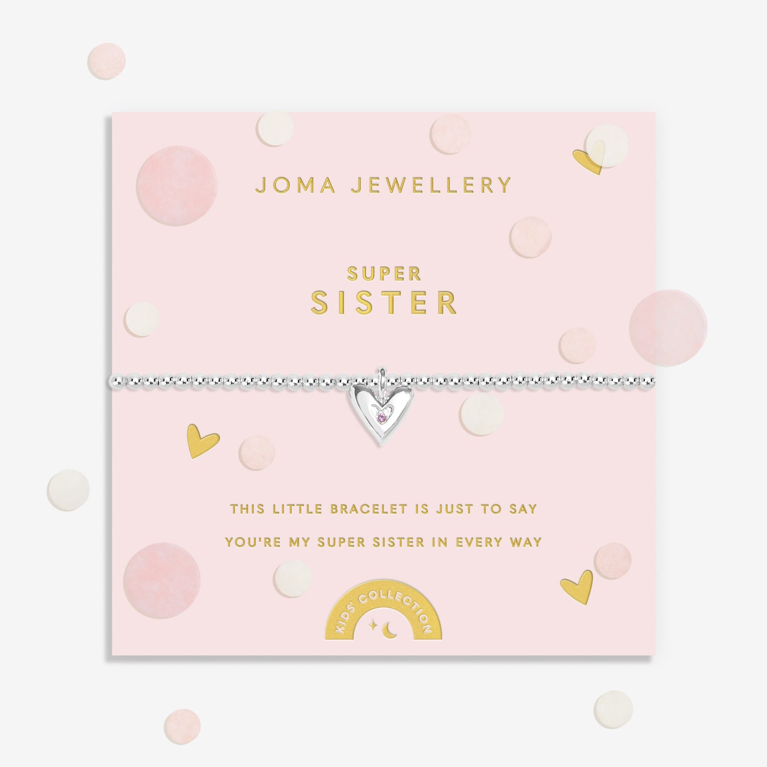 Children's ' Confetti A Little 'Super Sister' Silver Plated Bracelet