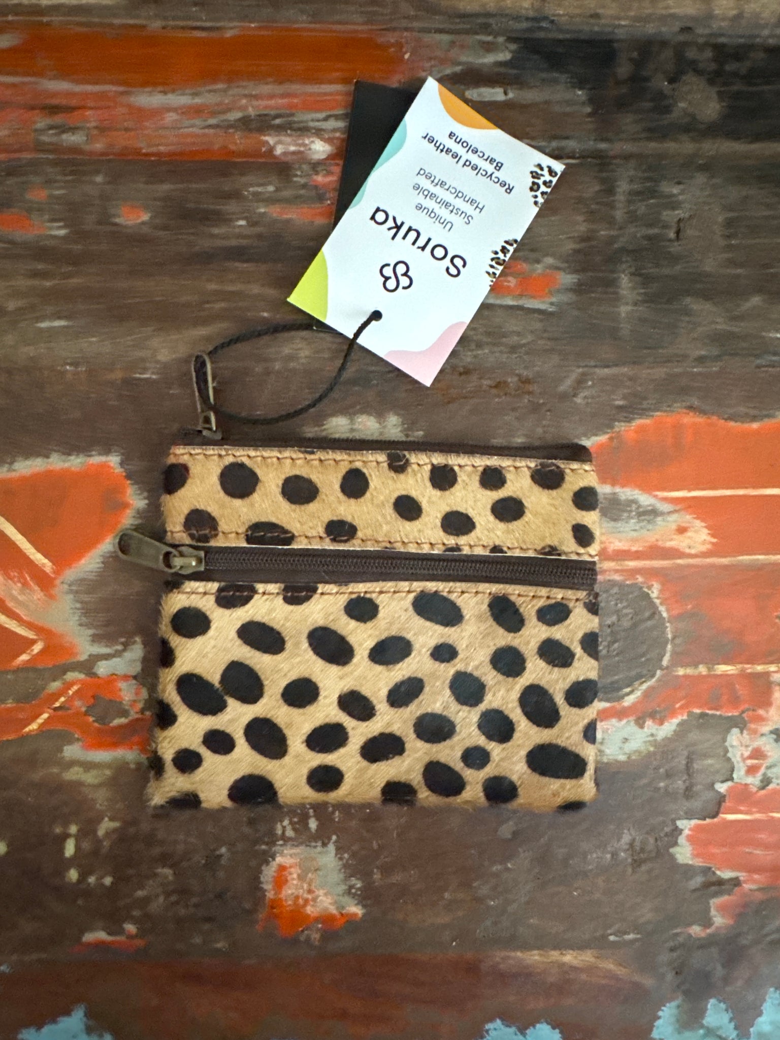 Ari Leather Purse - Animal Print - Soruka