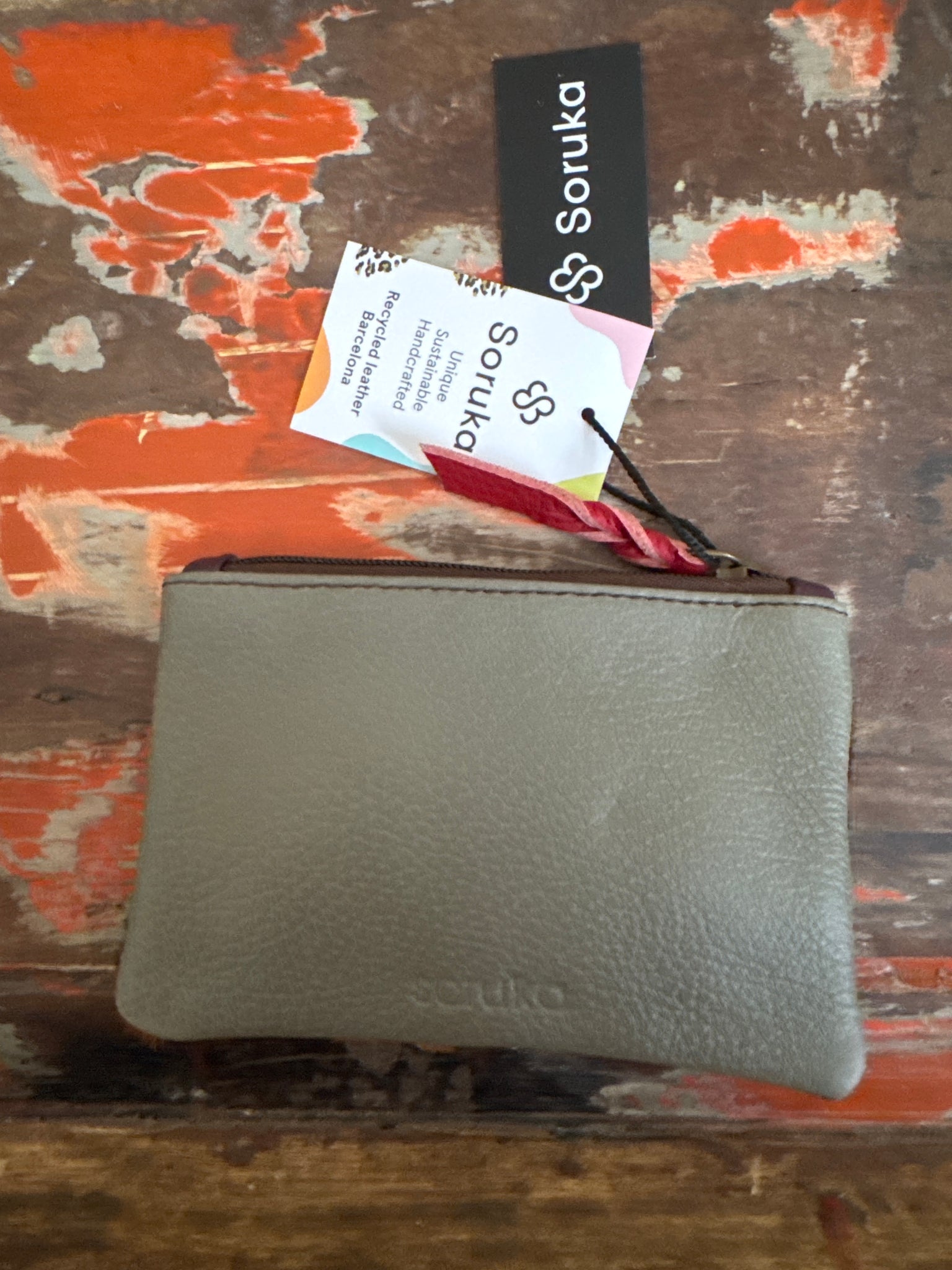 Zahra Coin Purse - Light Blue, Dark Blue & Animal Print - Soruka