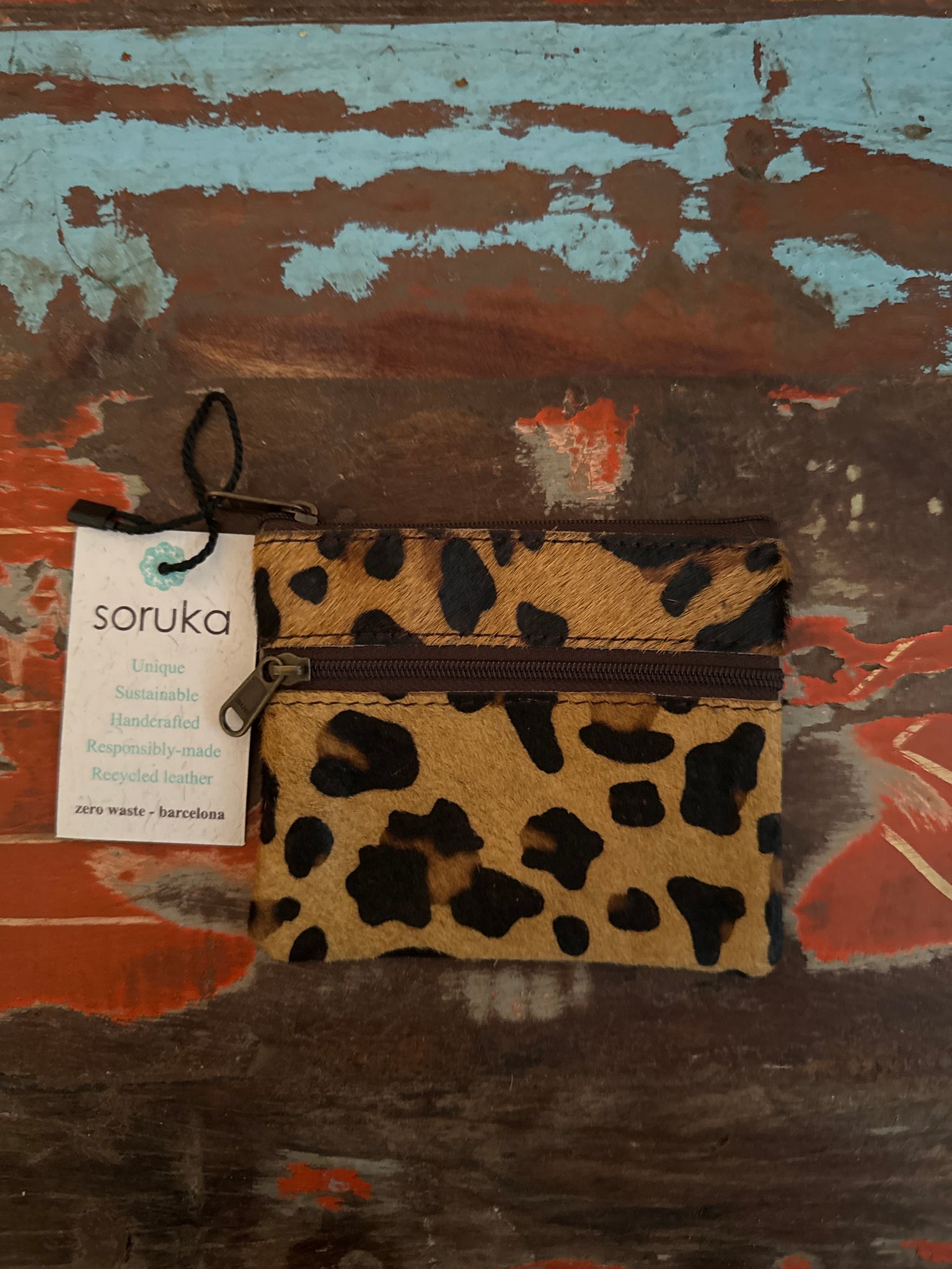 Ari Leather Purse - Animal Print - Soruka