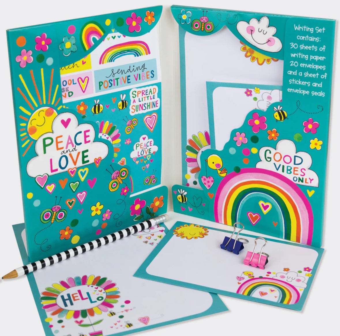 WRITING SET WALLET - POSITIVE VIBES