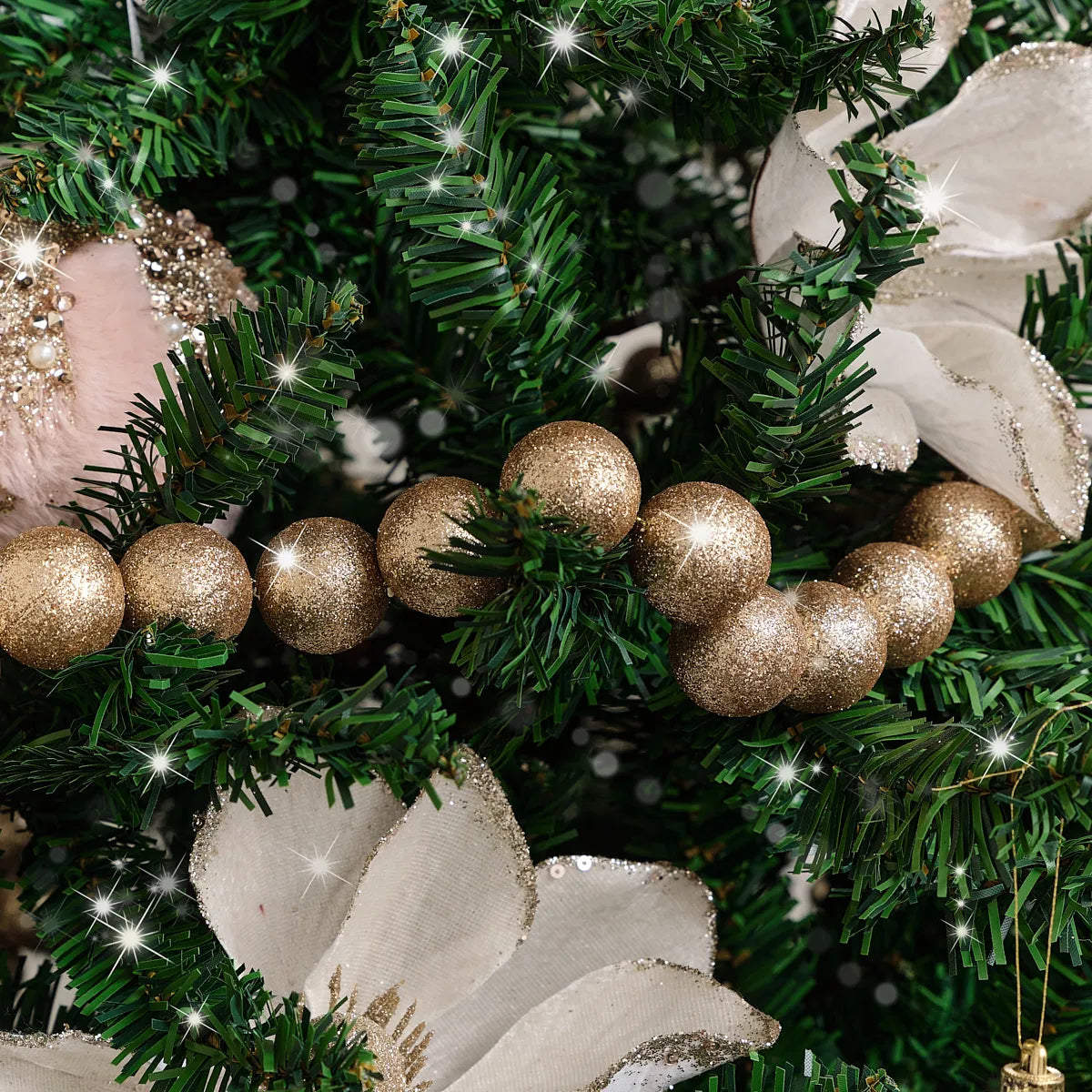 Glitter ball garland