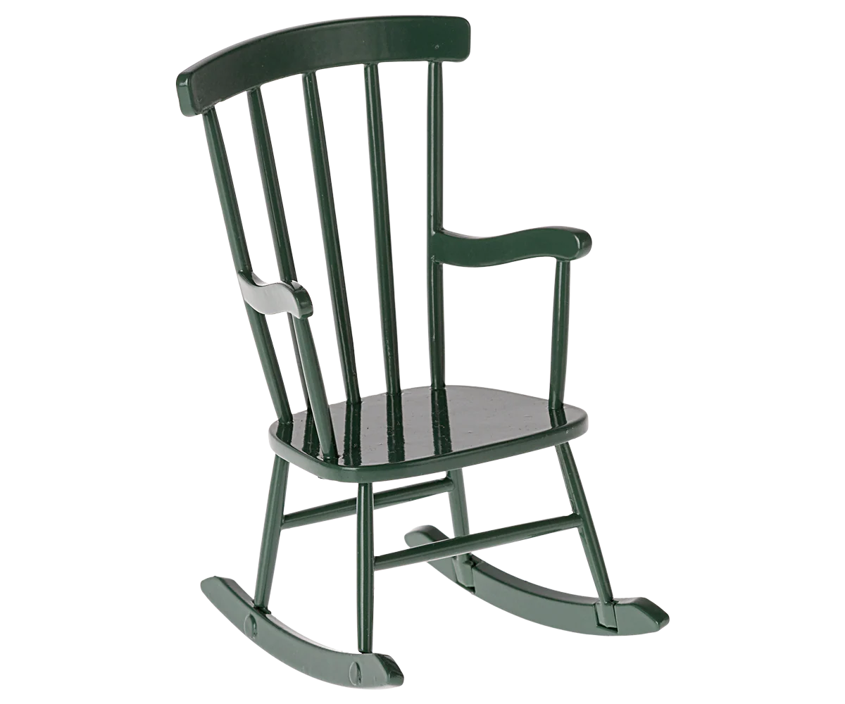 Maileg Rocking chair, Mouse - Dark green