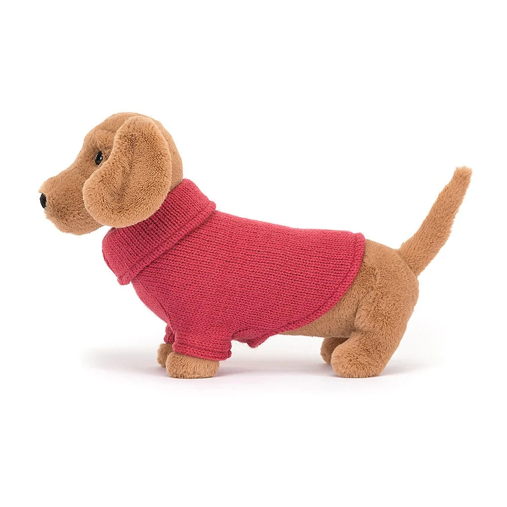 Sweater Sausage Dog - Pink Sweater