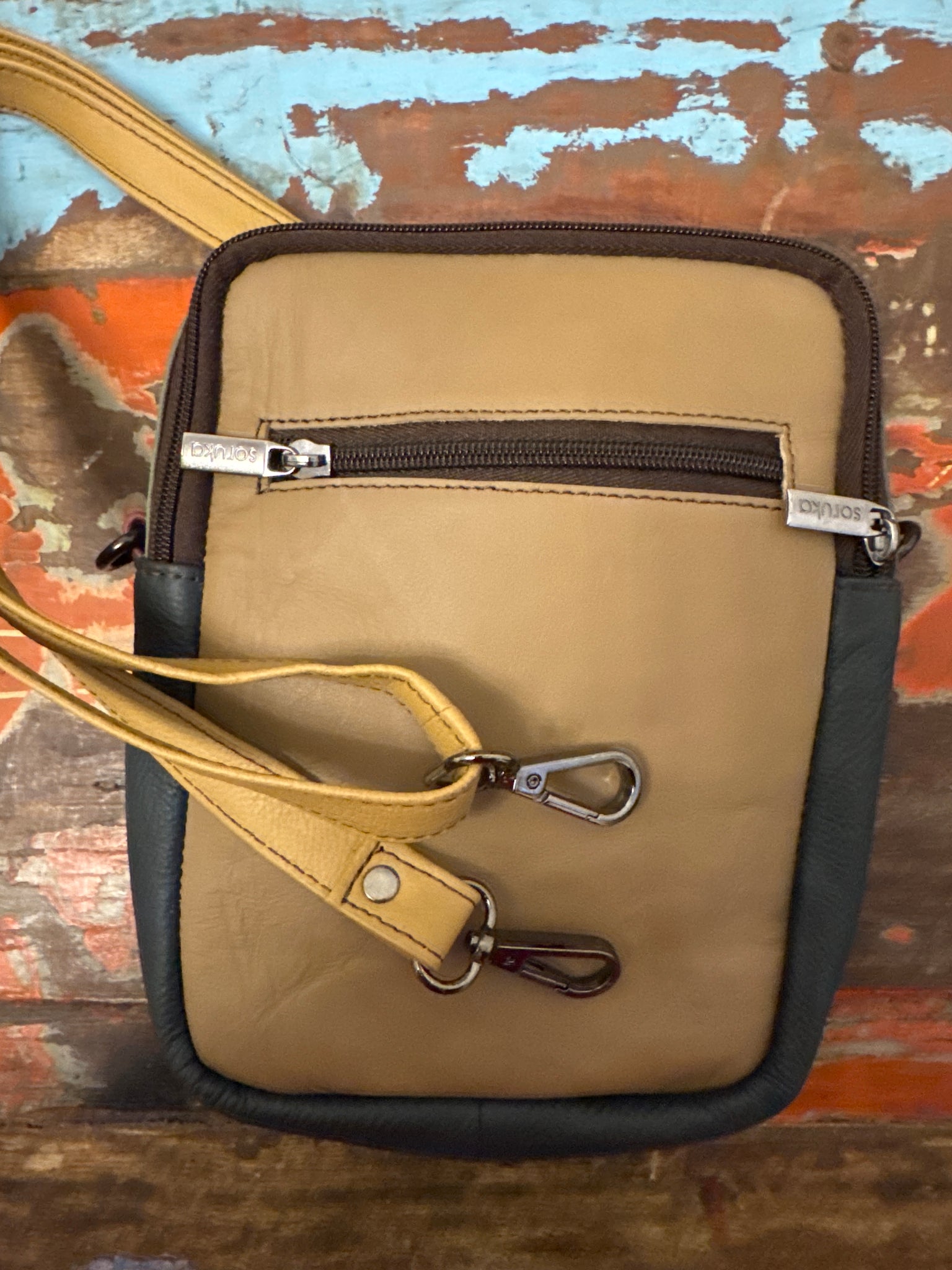 Allison Bag - Blue & Animal Print Soruka