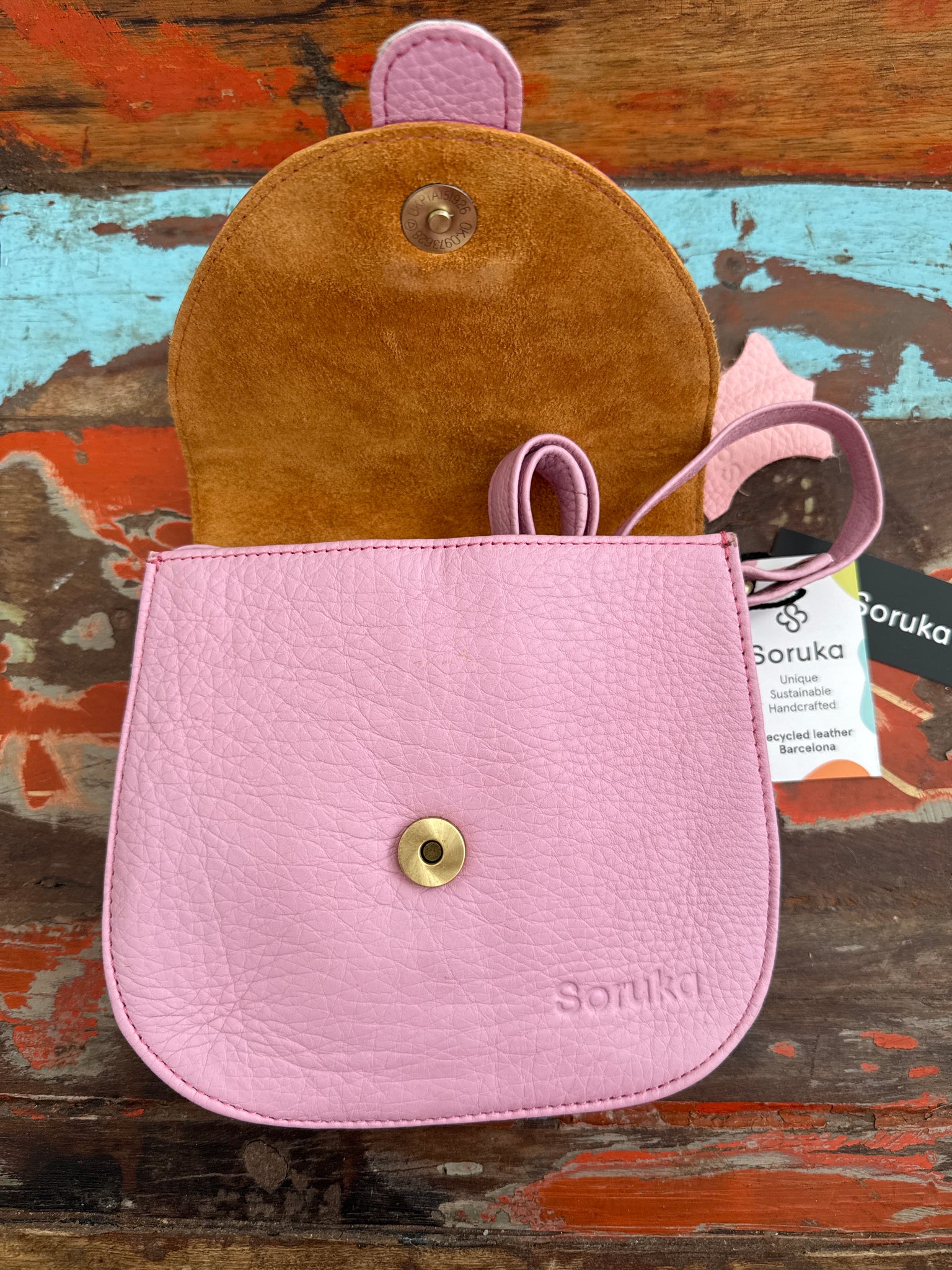 Julia Reversable Loop Bag - Pink Glitter Soruka