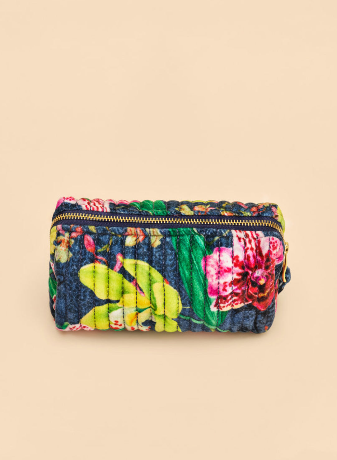 Exotic Evening in Ink Quilted Vanity Bag