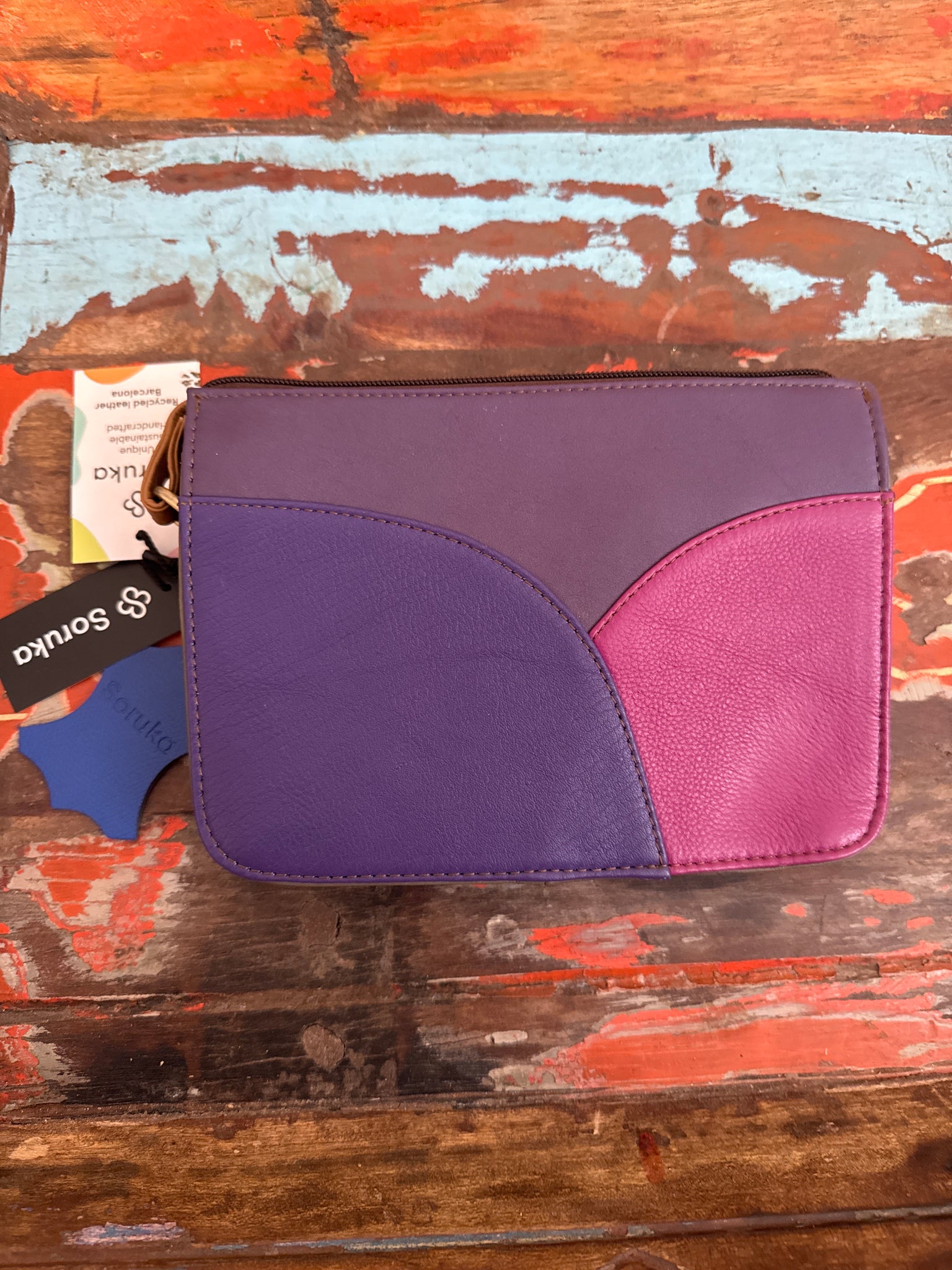 Meredith Bag - Blue & Animal Print - Soruka