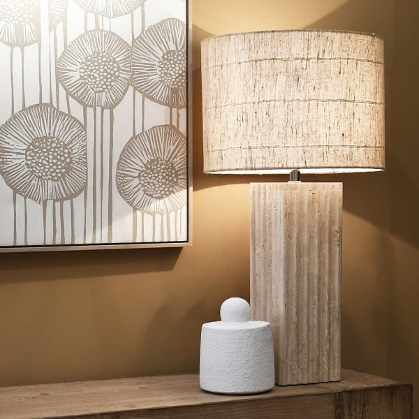 Travertine Table Lamp