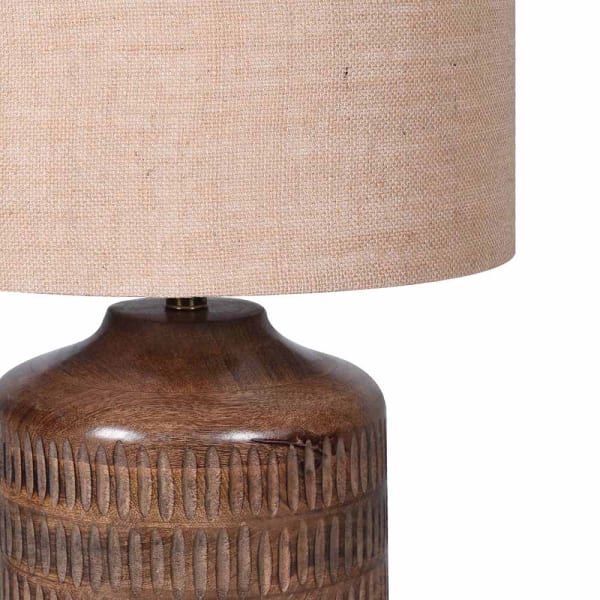 NEW Carved Ridged Table Lamp