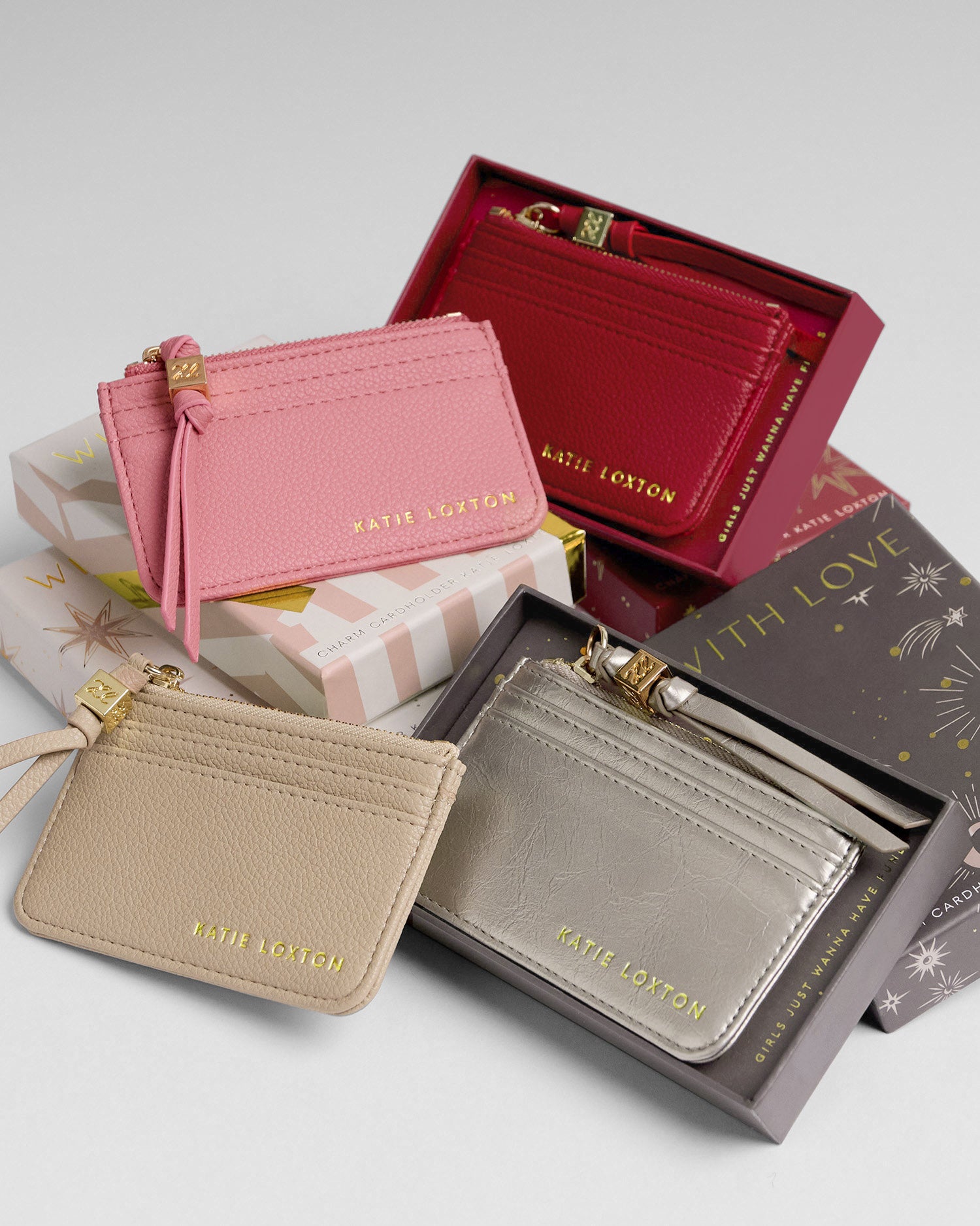 Gift Boxed Coin & Cardholder 'Garnet Red'