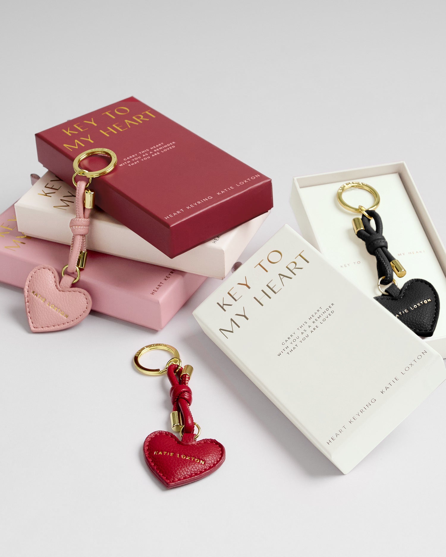 Key To My Heart Gift Boxed Keyring 'Black'