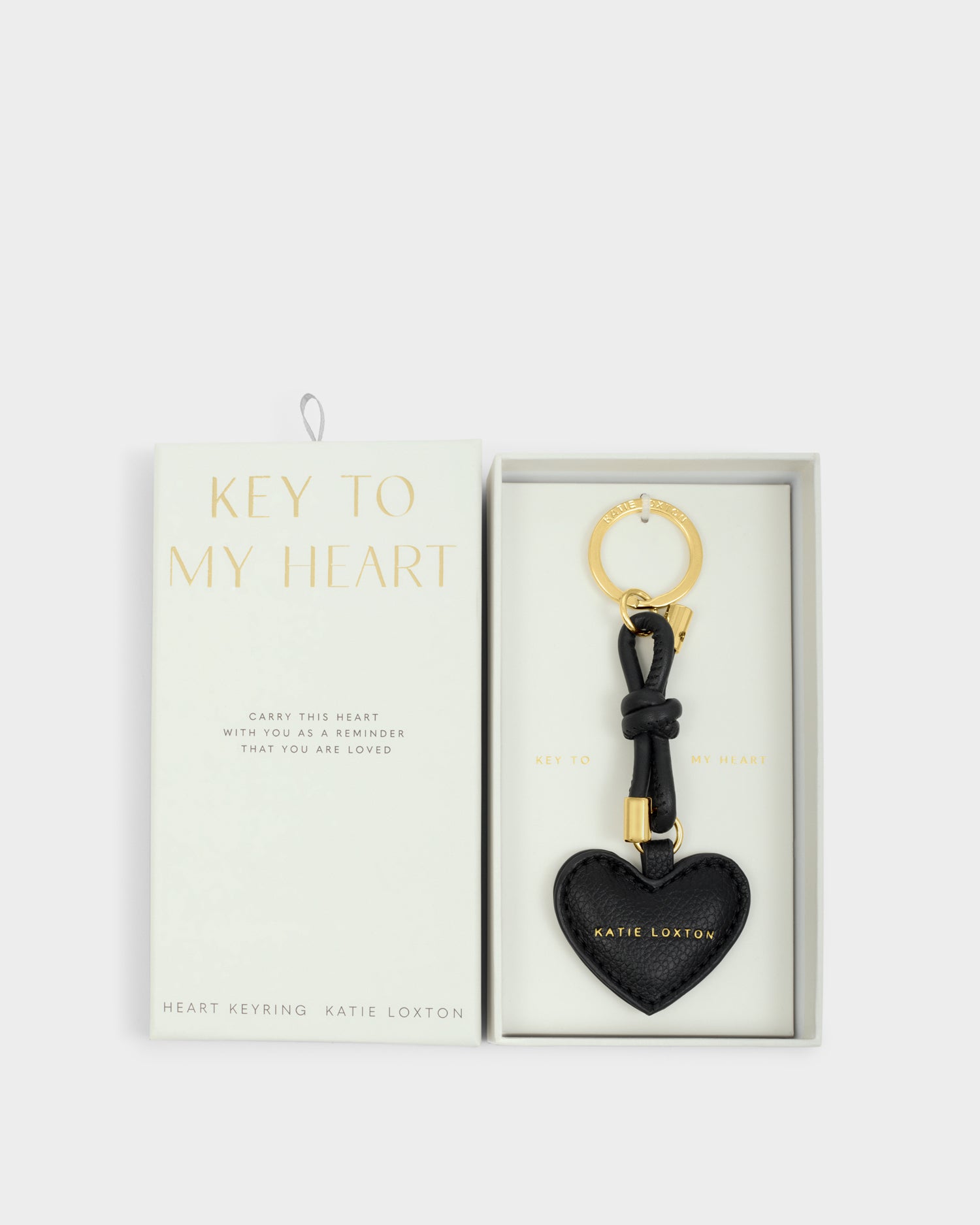 Key To My Heart Gift Boxed Keyring 'Black'