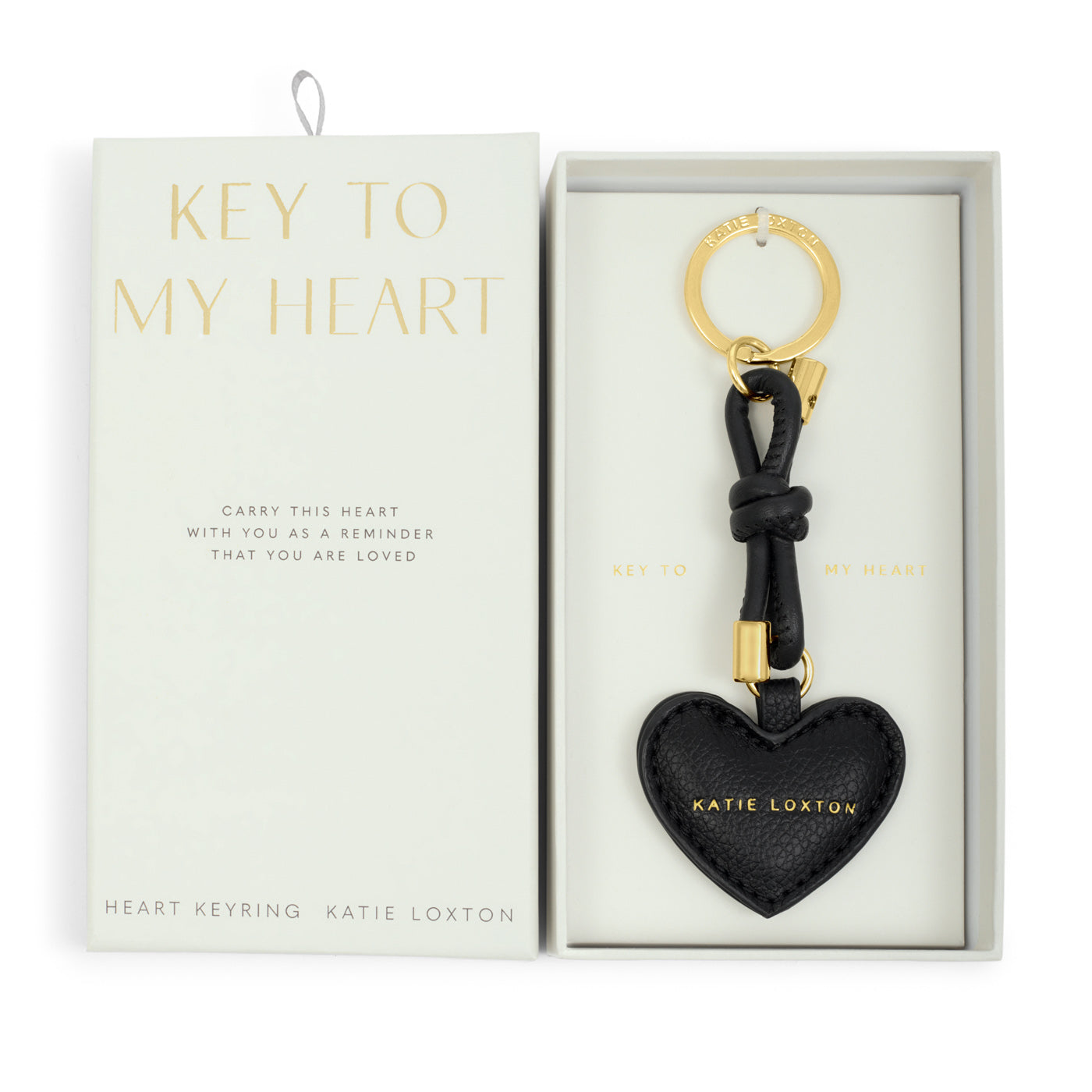 Key To My Heart Gift Boxed Keyring 'Black'