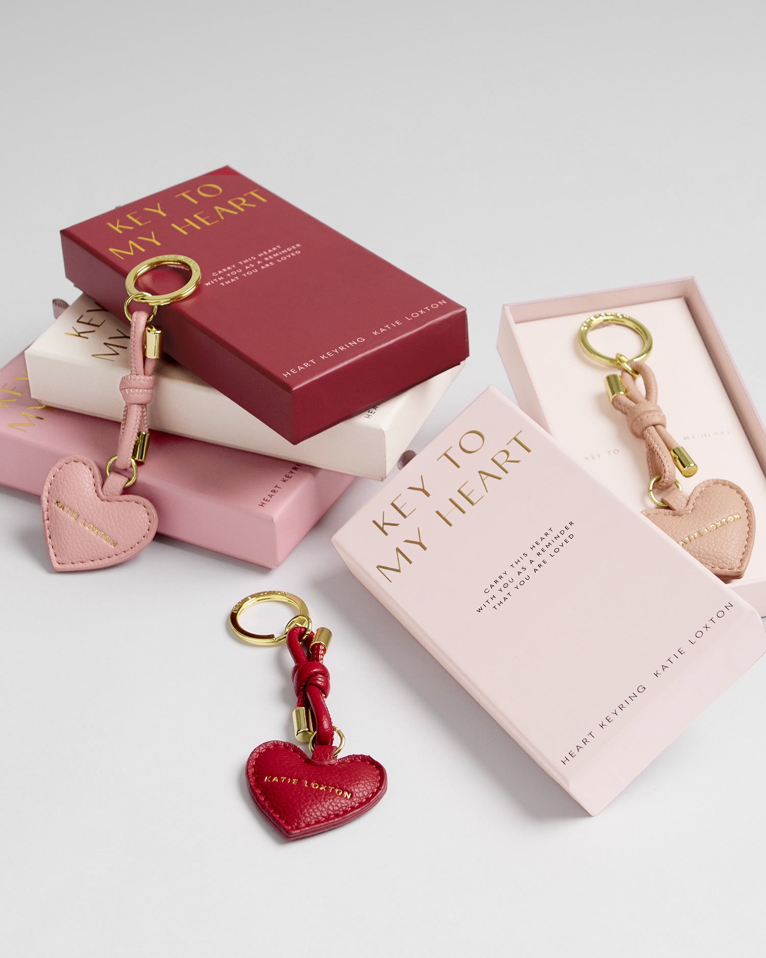 Key To My Heart Gift Boxed Keyring 'Nude Pink'