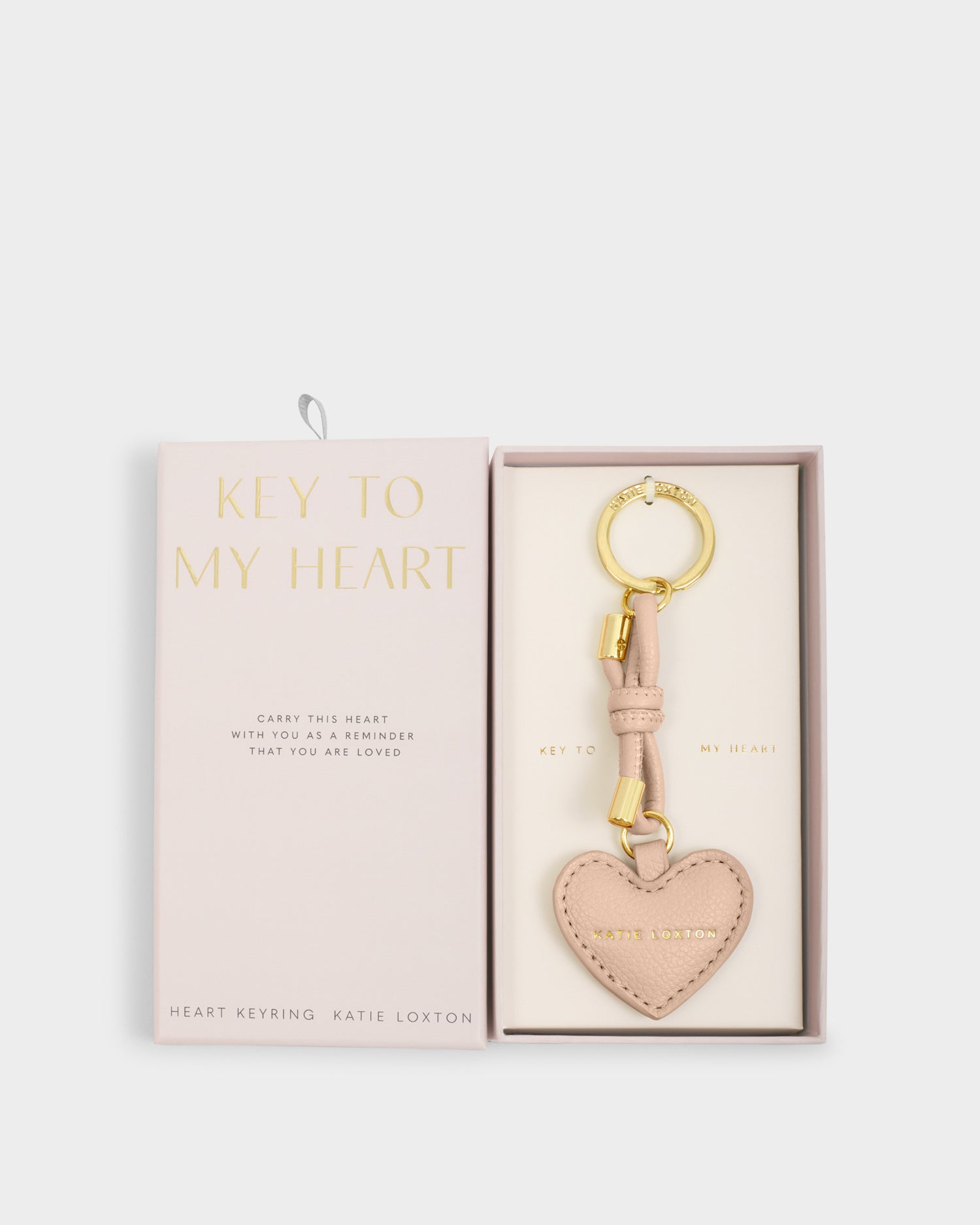 Key To My Heart Gift Boxed Keyring 'Nude Pink'