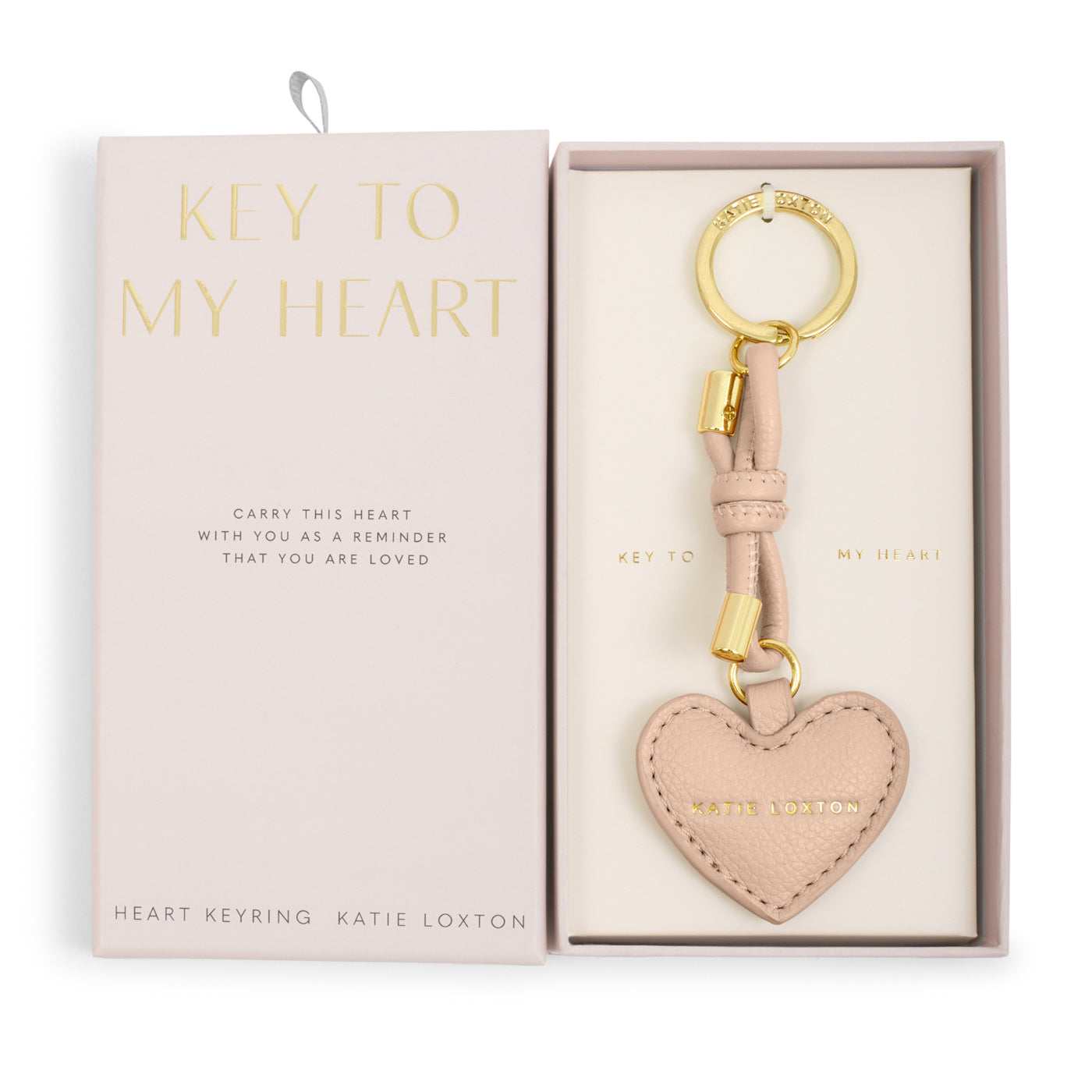 Key To My Heart Gift Boxed Keyring 'Nude Pink'