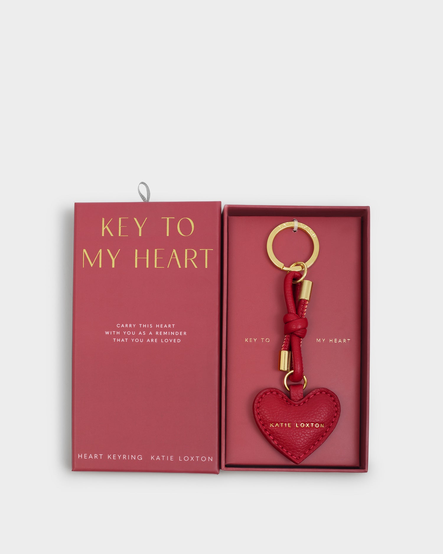 Key To My Heart Gift Boxed Keyring 'Red'