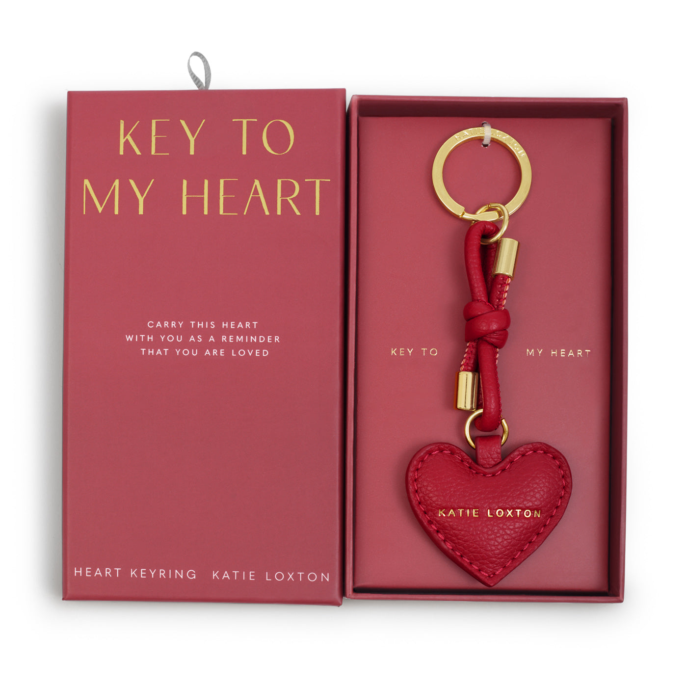 Key To My Heart Gift Boxed Keyring 'Red'