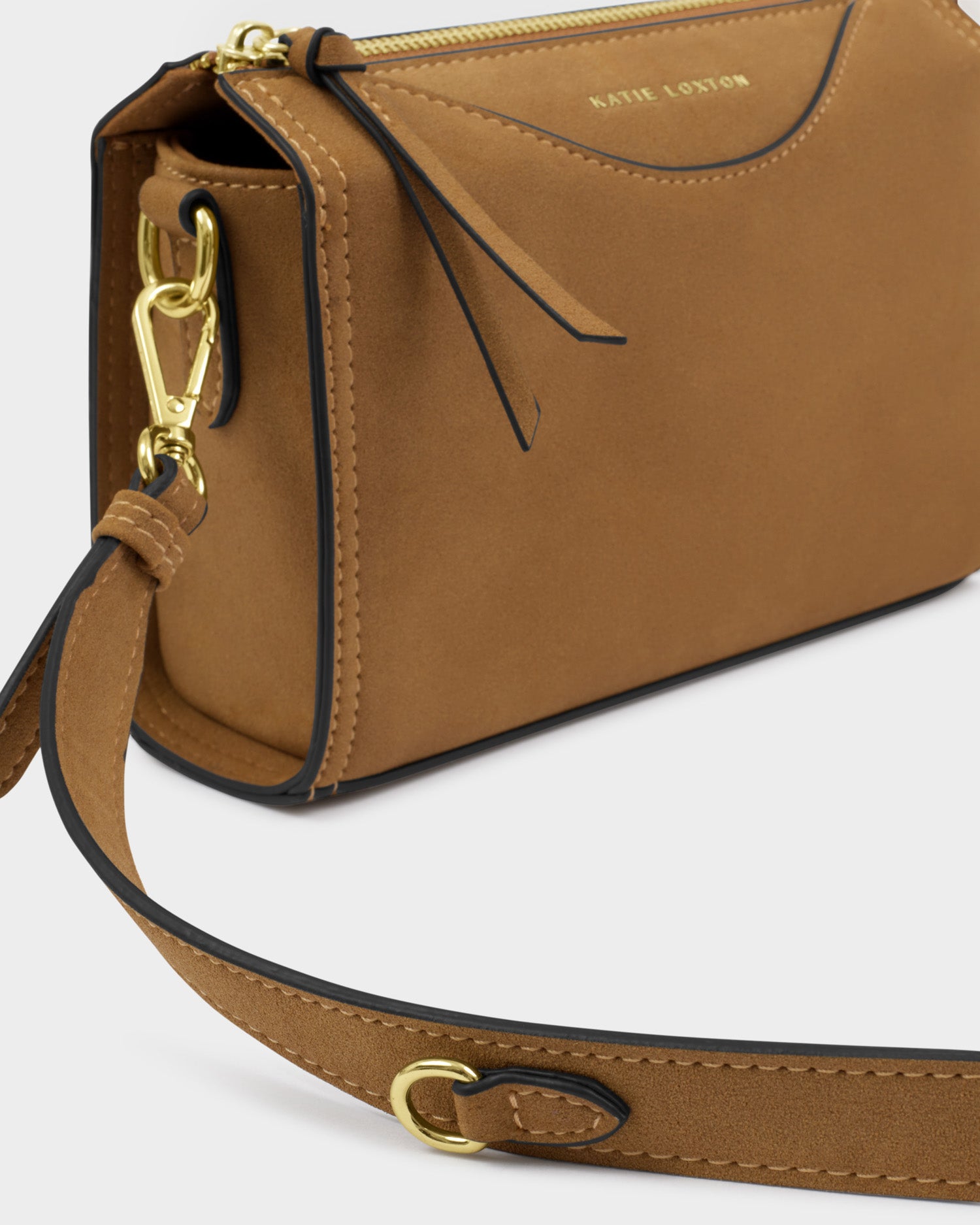 Alba Faux Suedette Crossbody Bag 'Caramel Suedette'