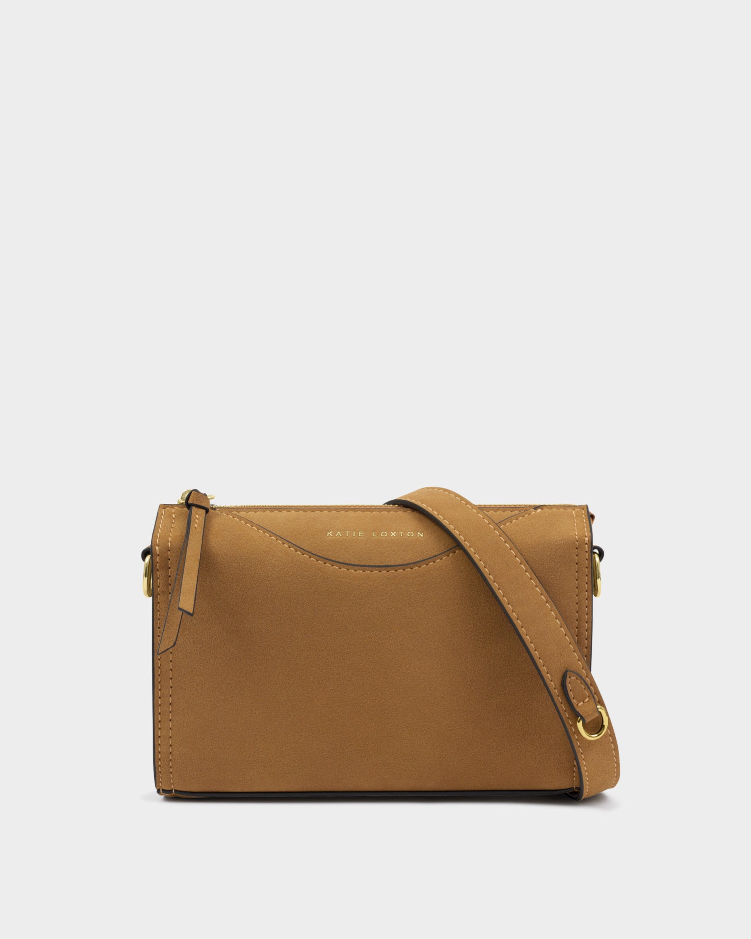 Alba Faux Suedette Crossbody Bag 'Caramel Suedette'