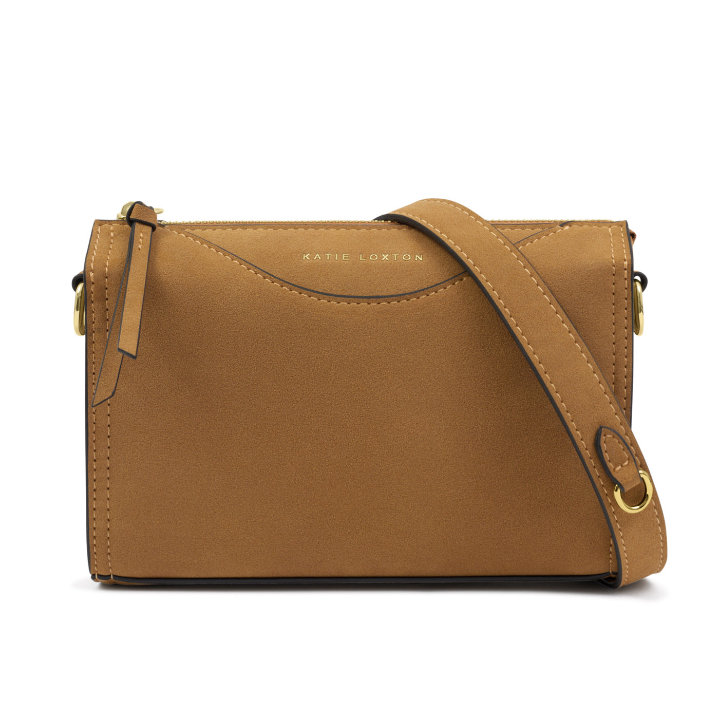 Alba Faux Suedette Crossbody Bag 'Caramel Suedette'